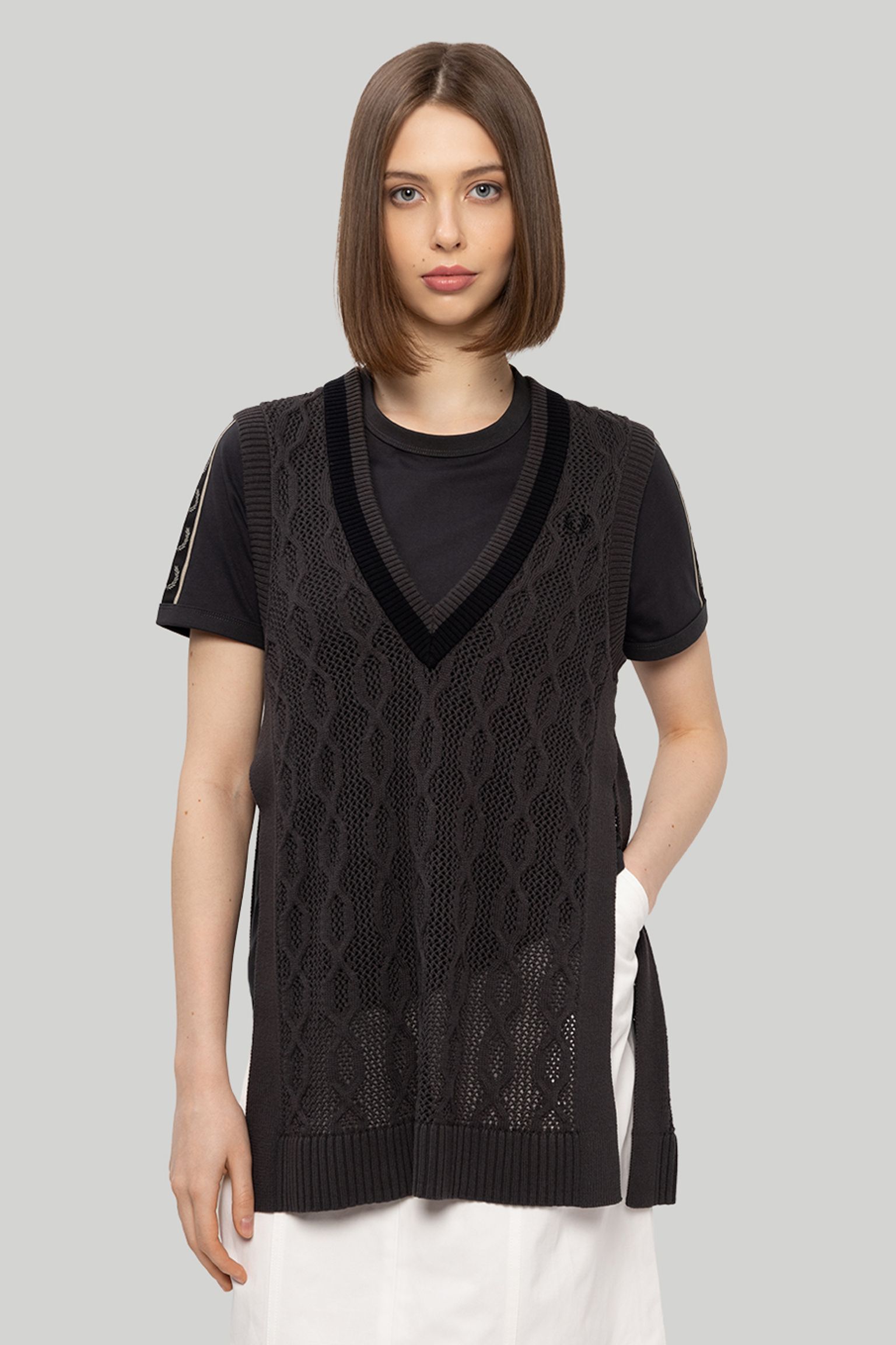 Жилет OPEN-KNIT V-NECK TANK купить в Украине
