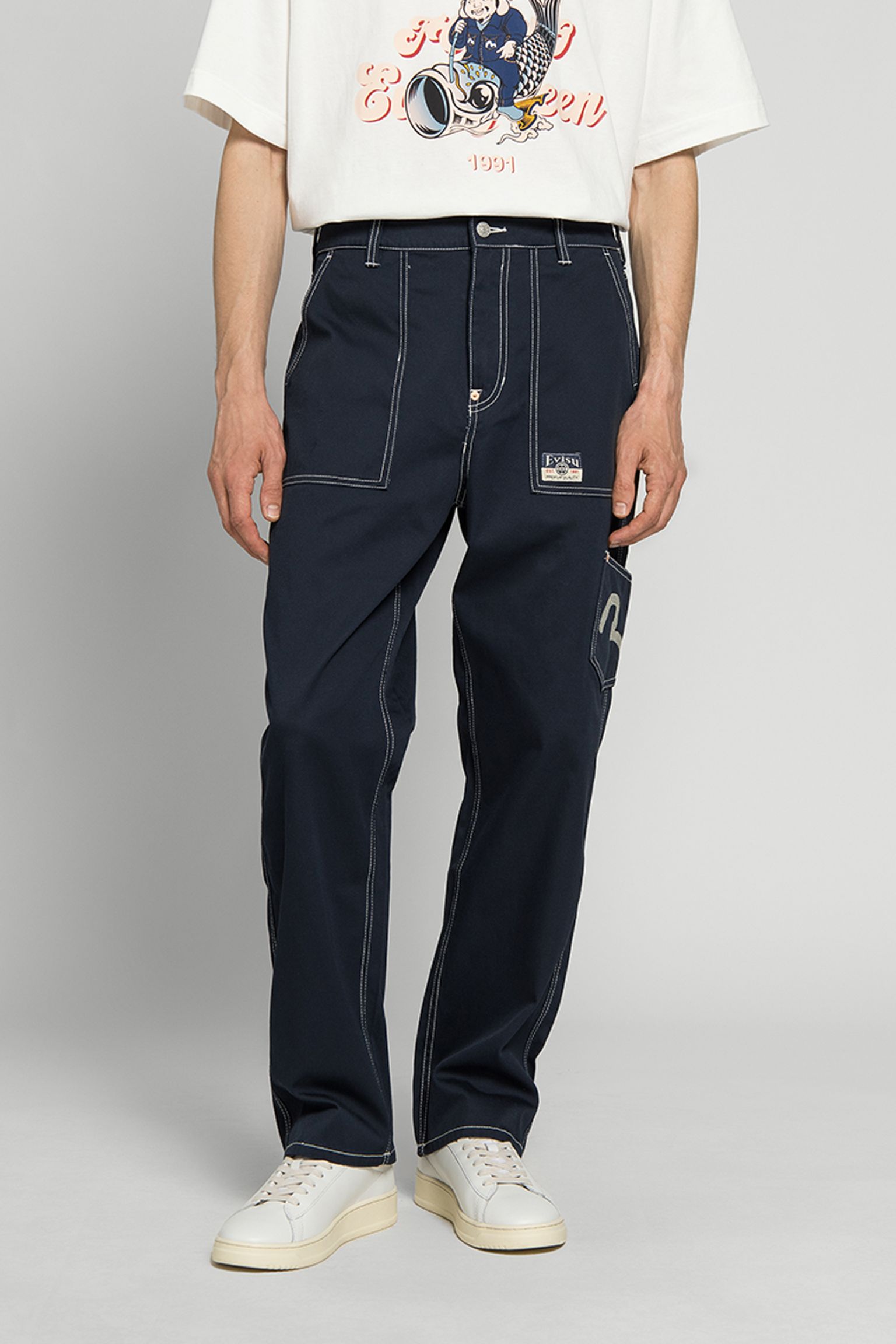 Брюки EVISU Contrast Stitching Seagull EMB Chino купити в Україні