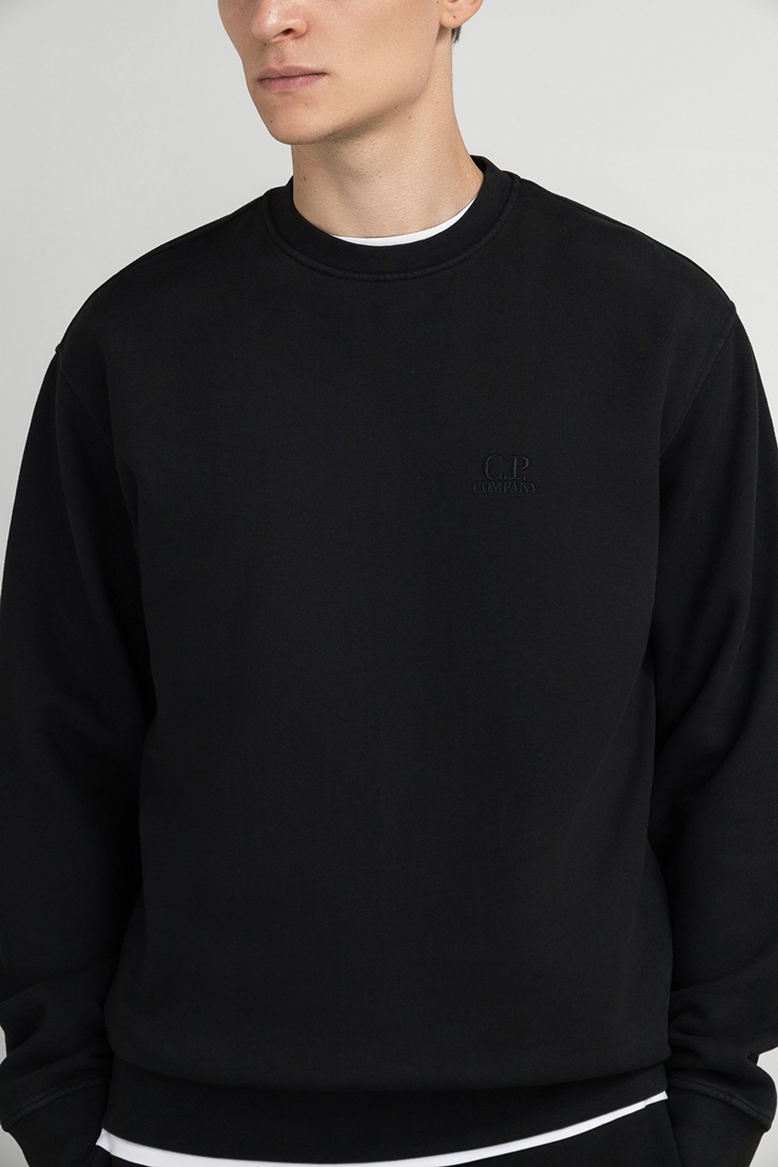 Світшот BRUSHED AND EMERIZED DIAGONAL FLEECE LOGO CREW NEC