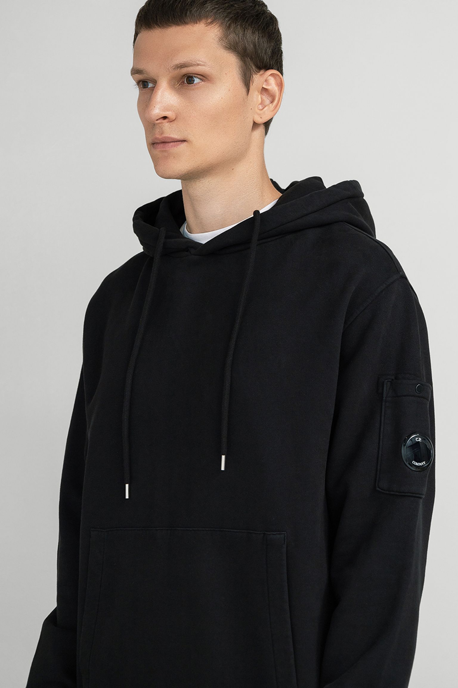 Худи BRUSHED AND EMERIZED DIAGONAL FLEECE LENS HOODED S