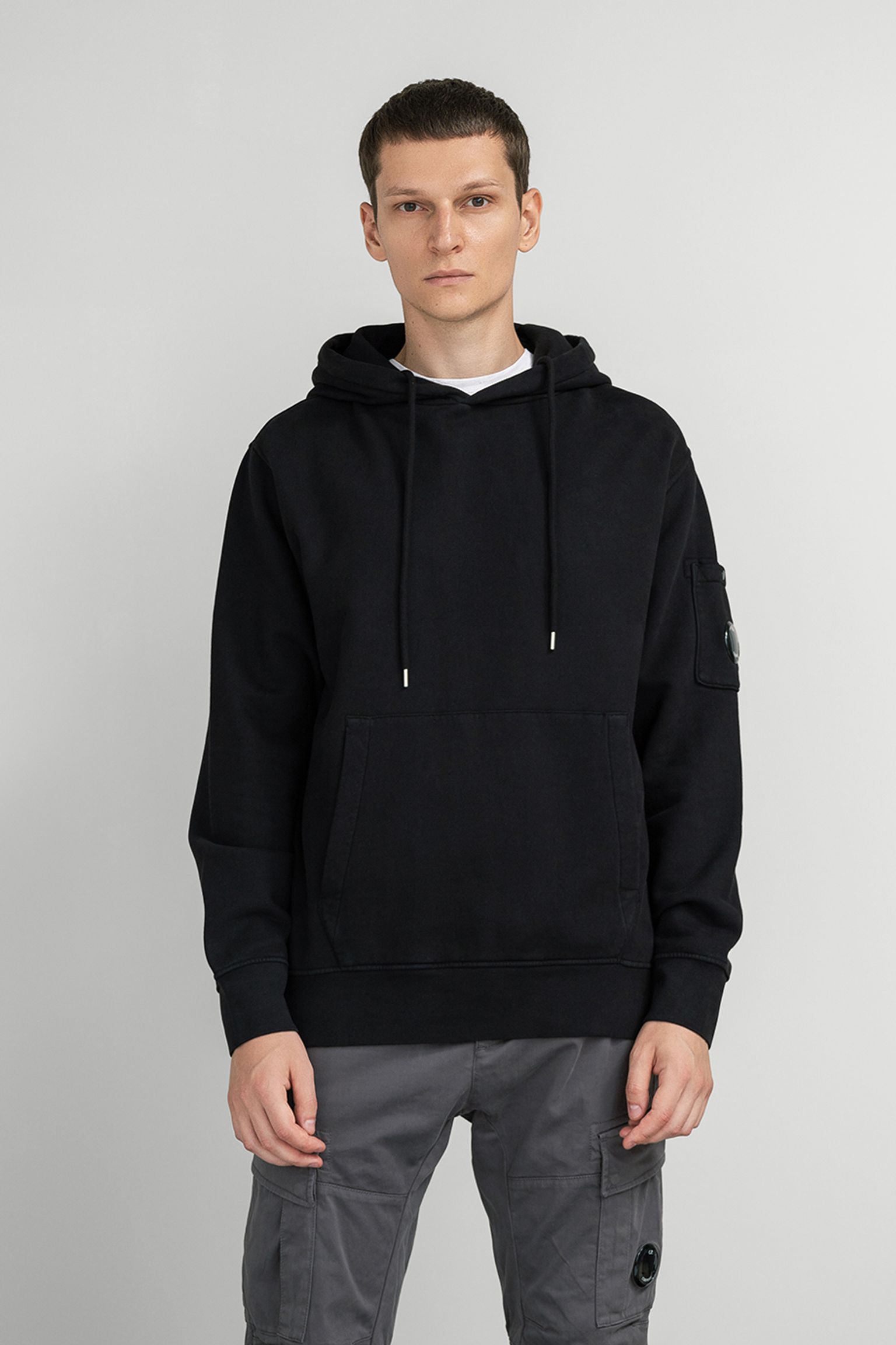 Худи BRUSHED AND EMERIZED DIAGONAL FLEECE LENS HOODED S