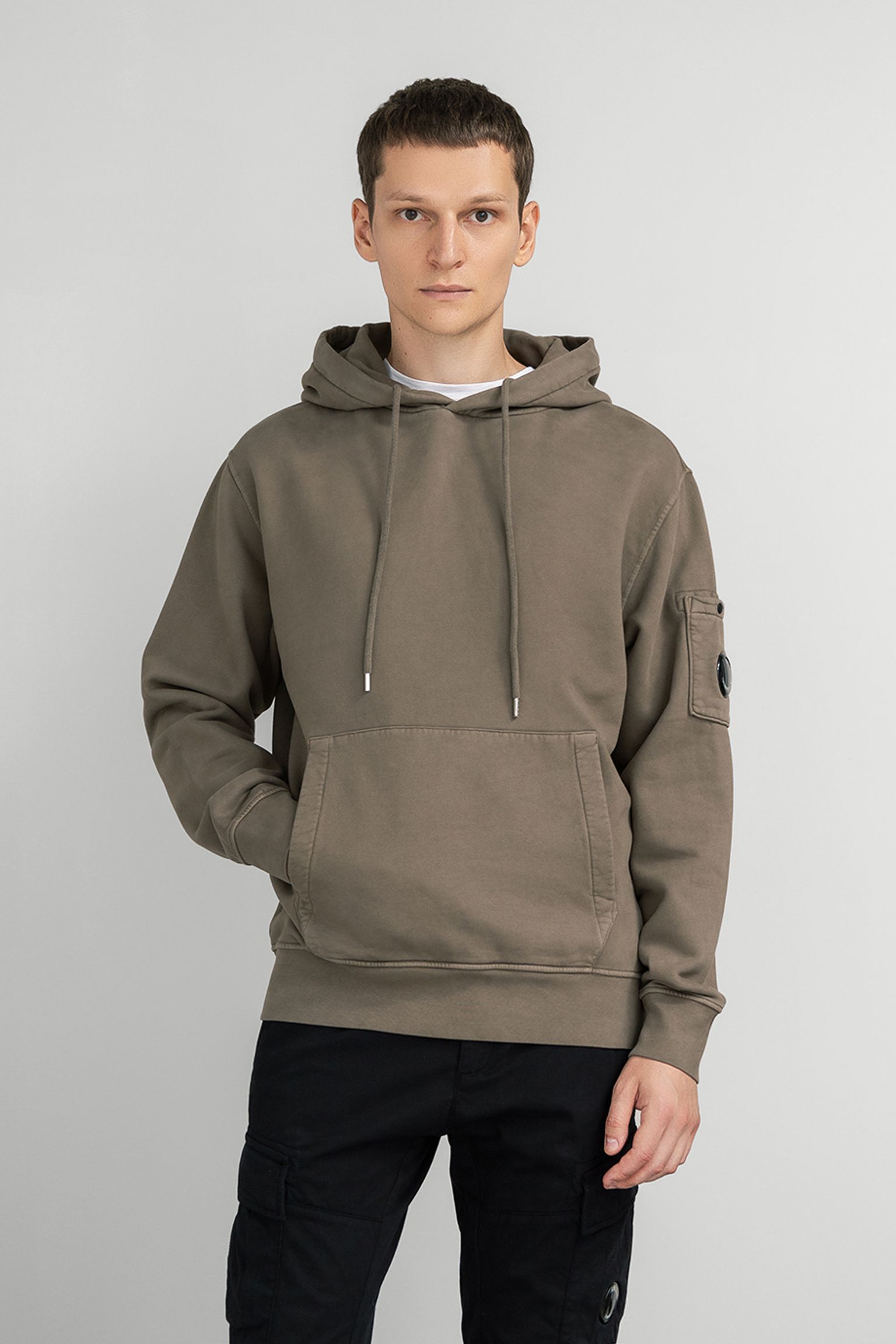 Худи BRUSHED AND EMERIZED DIAGONAL FLEECE LENS HOODED S