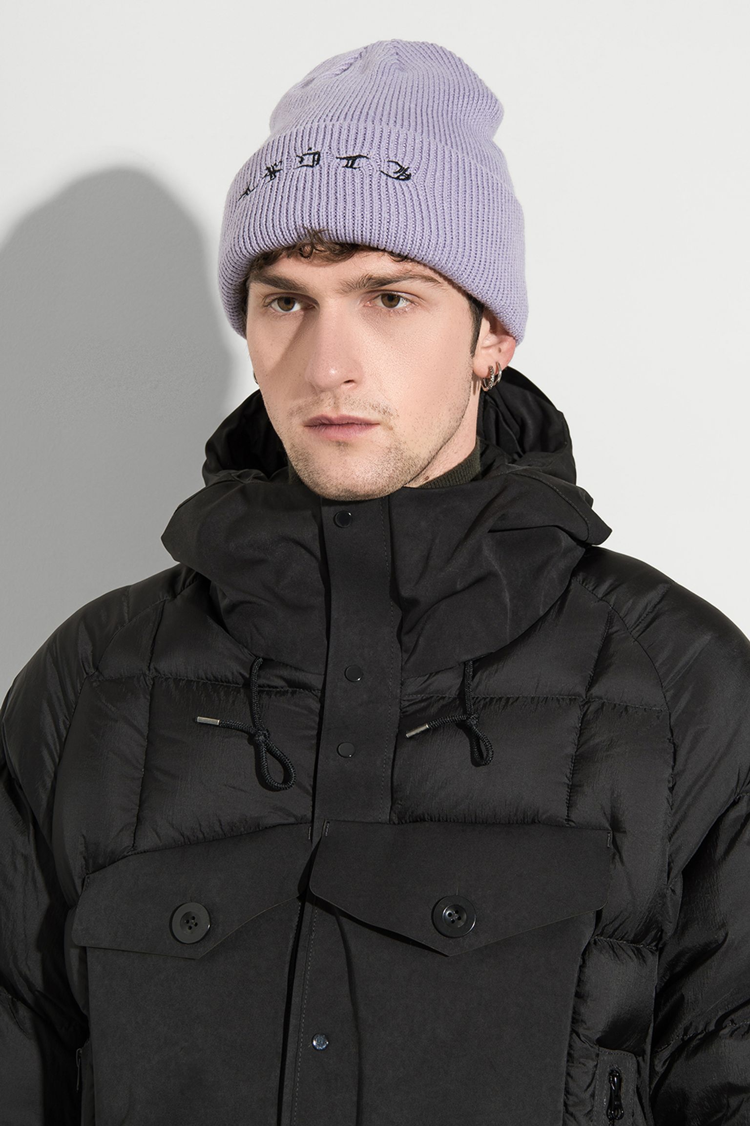 шапка Gothic Beanie Knit Soft Purple garment washed купить в Украине