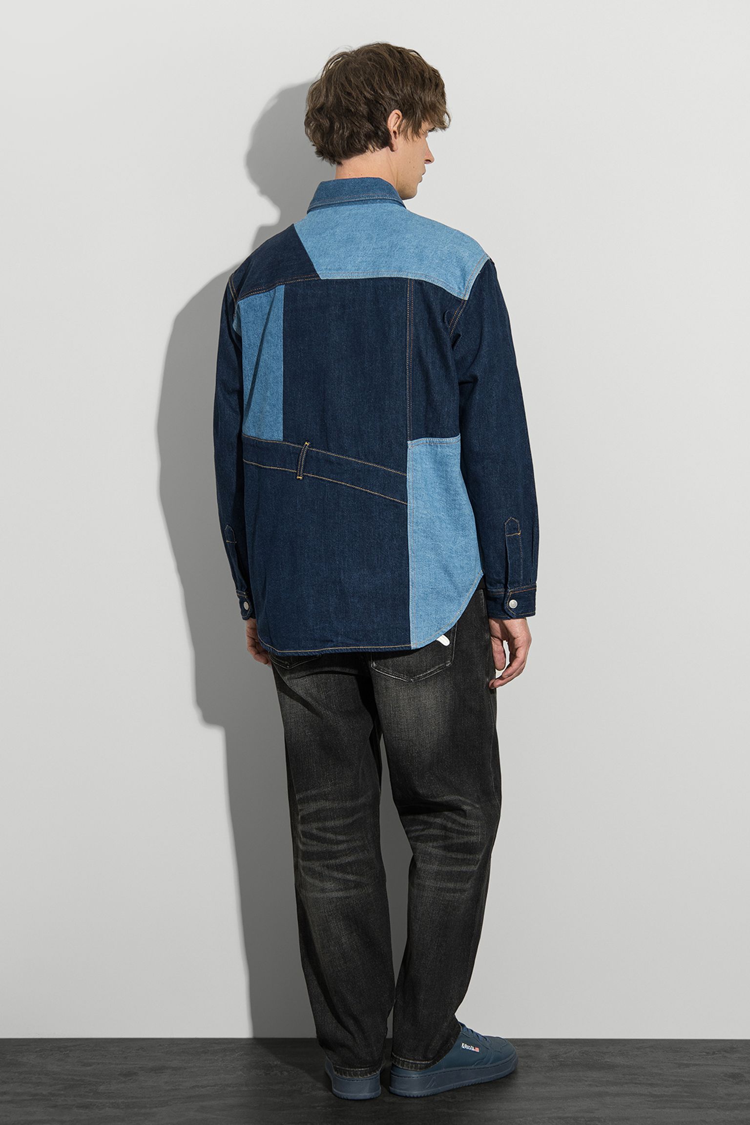 Рубашка Woven Seagull Emb Patchwork Denim Shirt