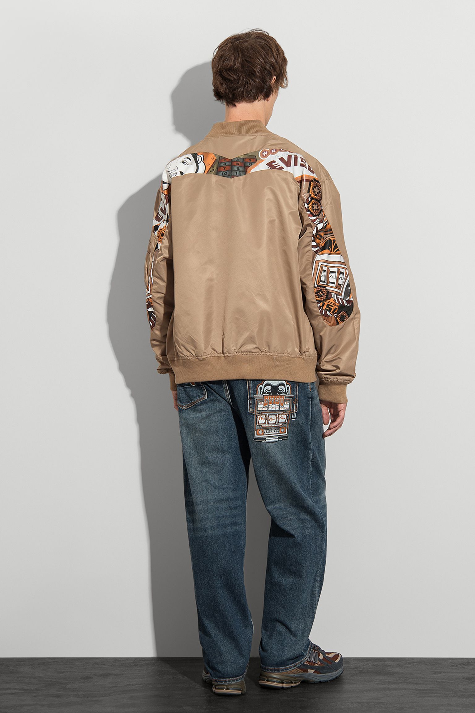 Стильні Куртка Woven Virtual Vacation Daicock Print Bomber Jacket