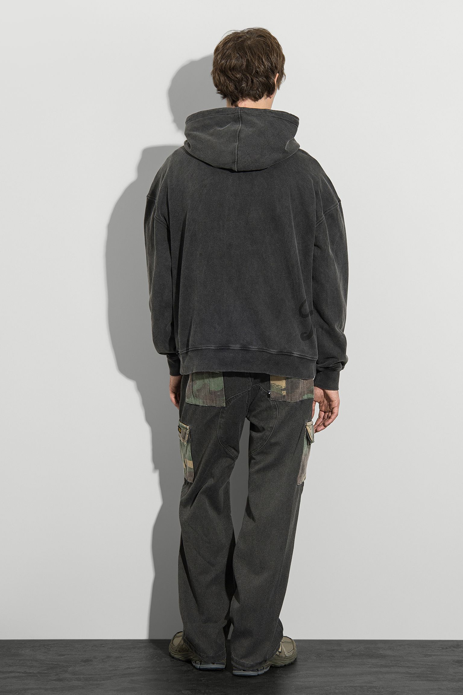 худі Washed Slant Pullover