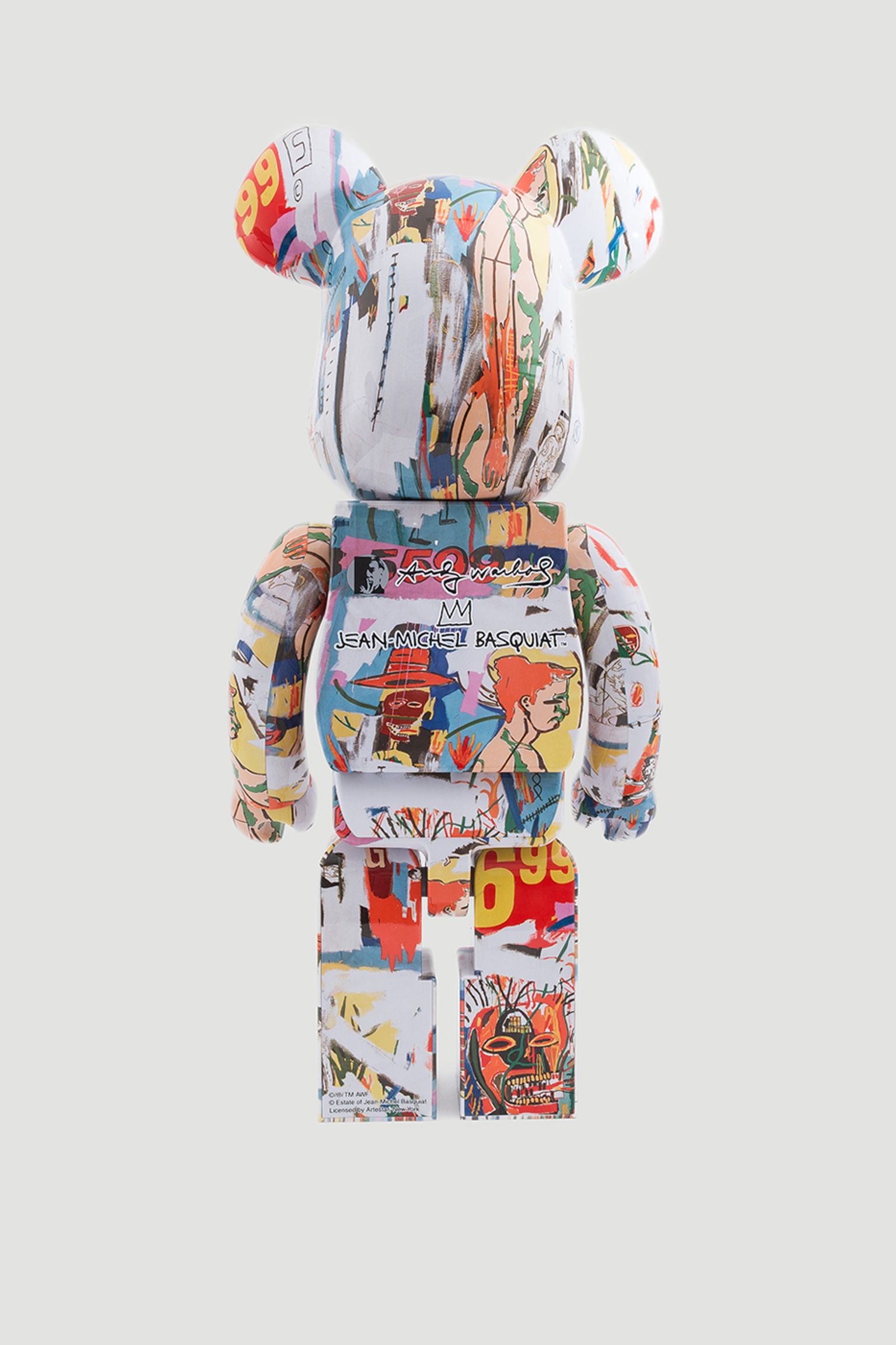 Іграшка BEARBRICK Andy Warhol x Jean-Michel Basquiat 4 1000%