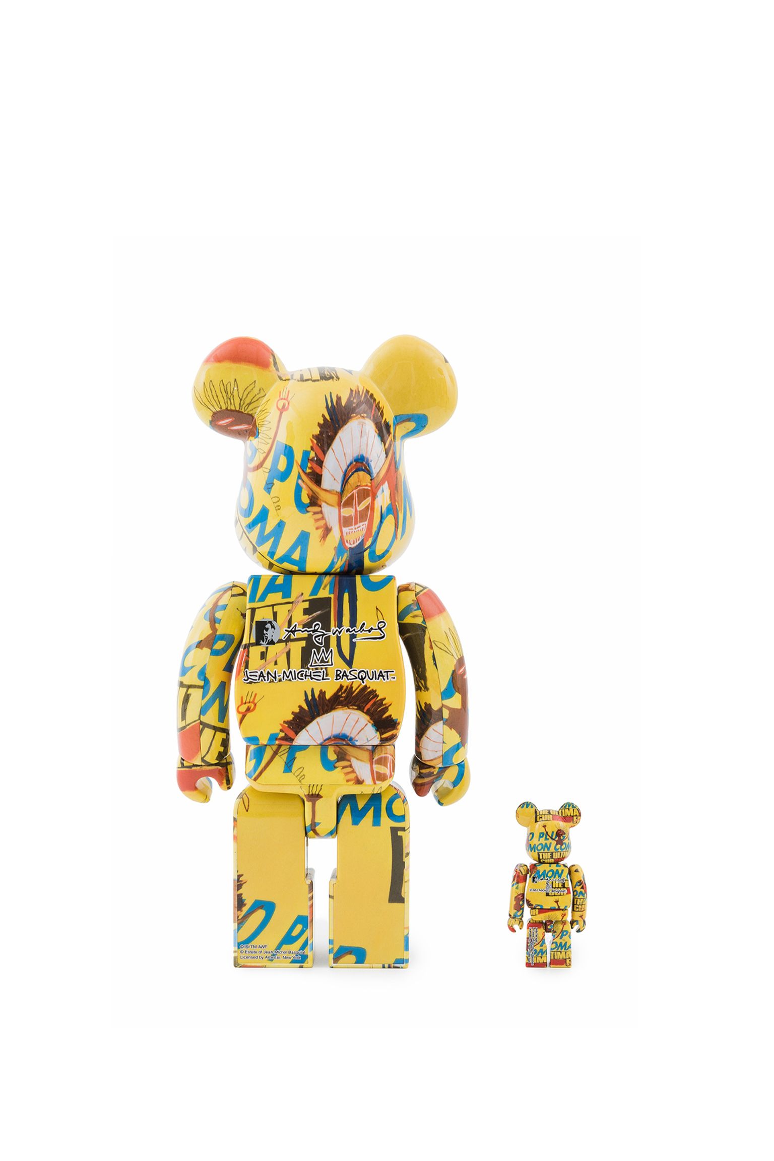 Игрушка BEARBRICK Andy Warhol x Jean-Michel Basquiat 3