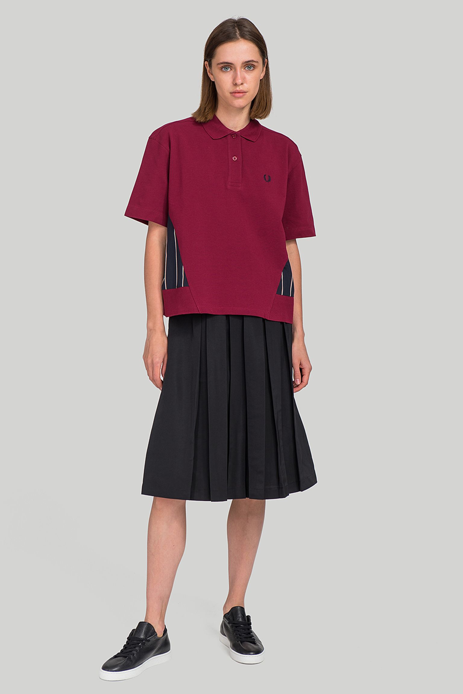 поло Fred Perry WOVEN PANEL POLO SHIRT