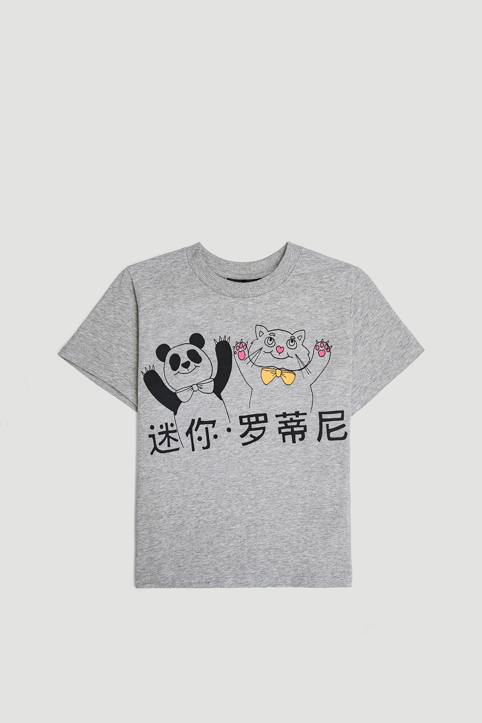 футболка MINI RODINI Cat and panda sp ss tee