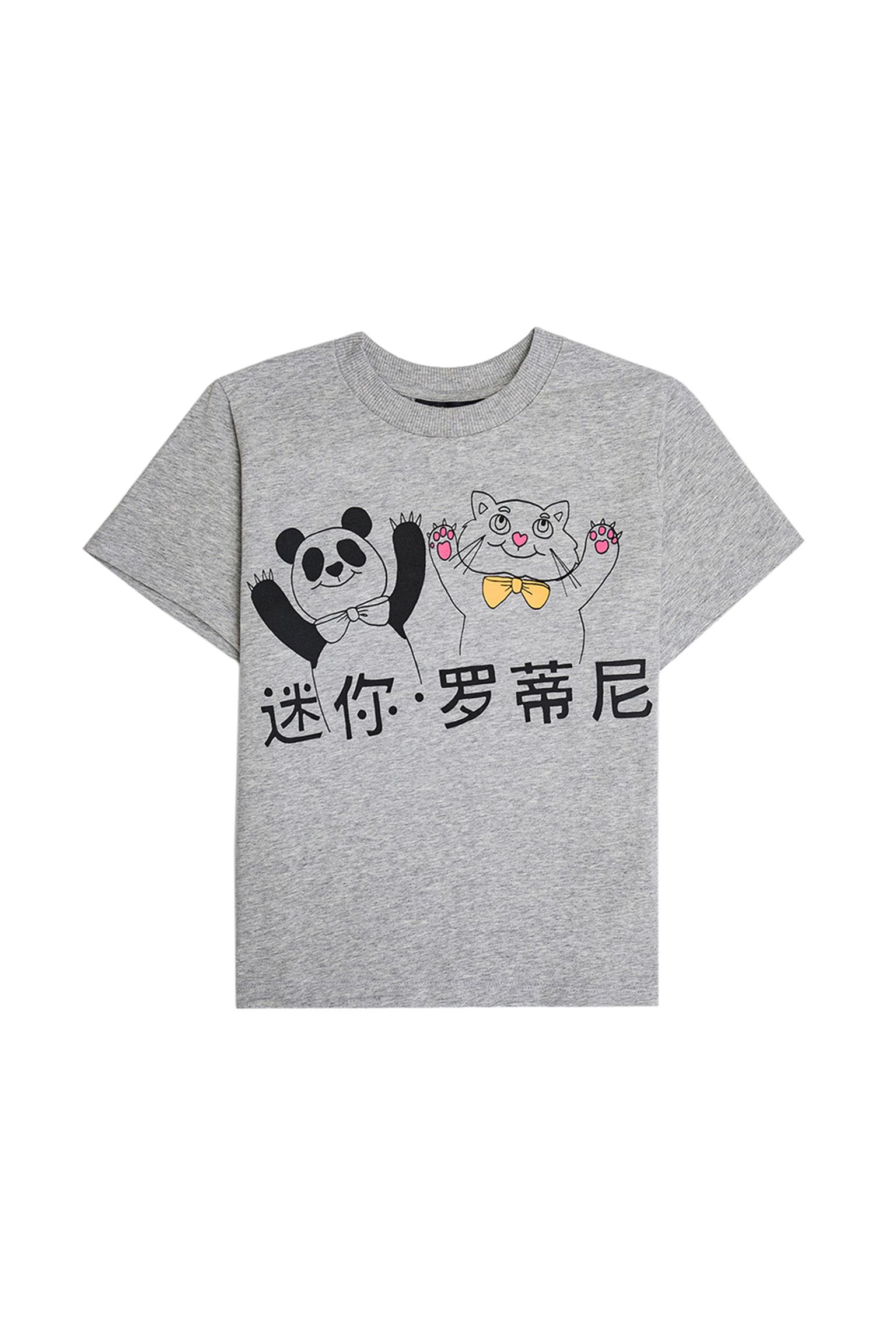 футболка MINI RODINI Cat and panda sp ss tee