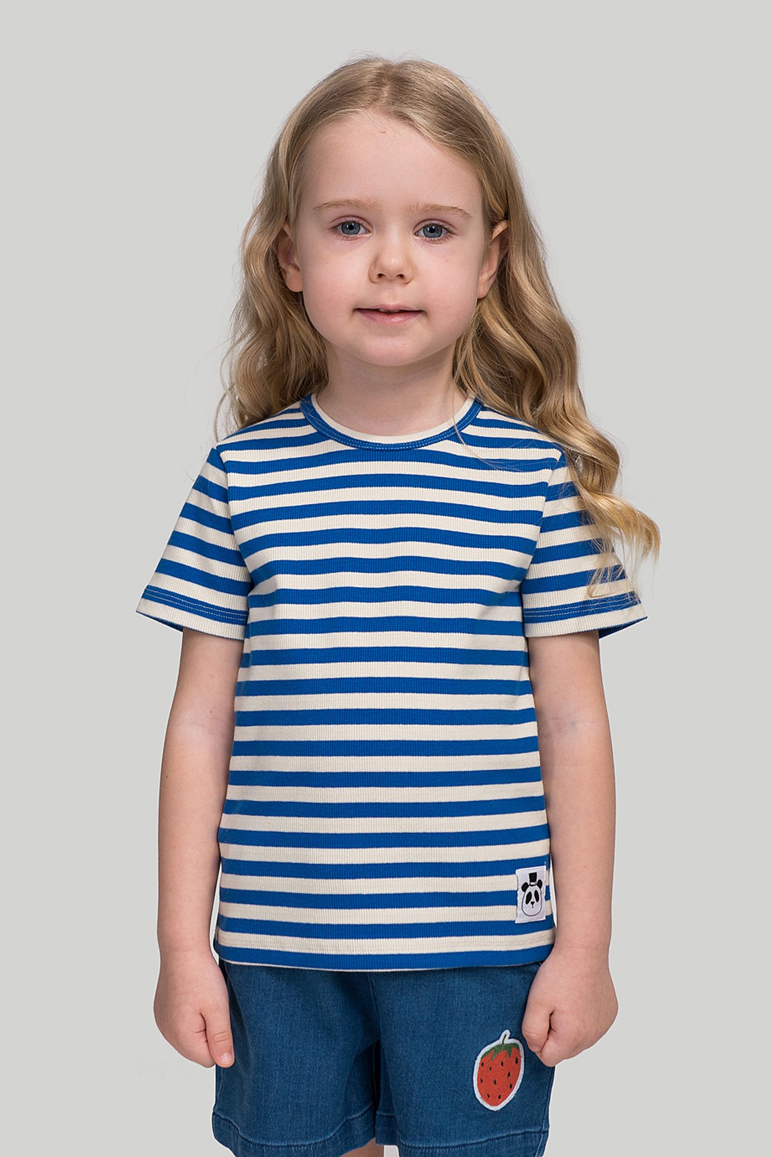 футболка MINI RODINI KIDS Stripe rib ss tee купить