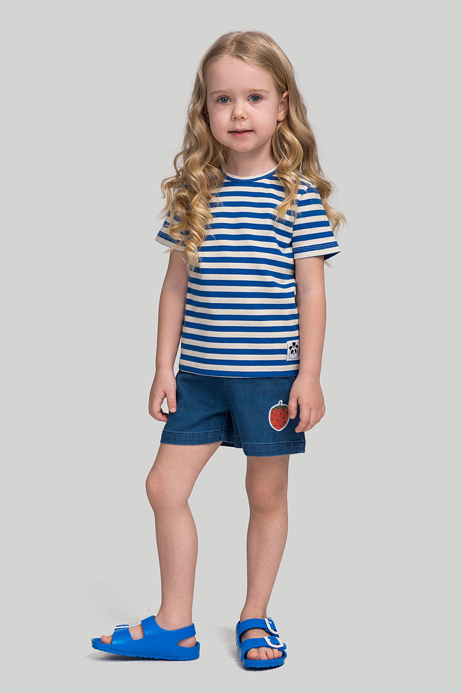 футболка MINI RODINI KIDS Stripe rib ss tee