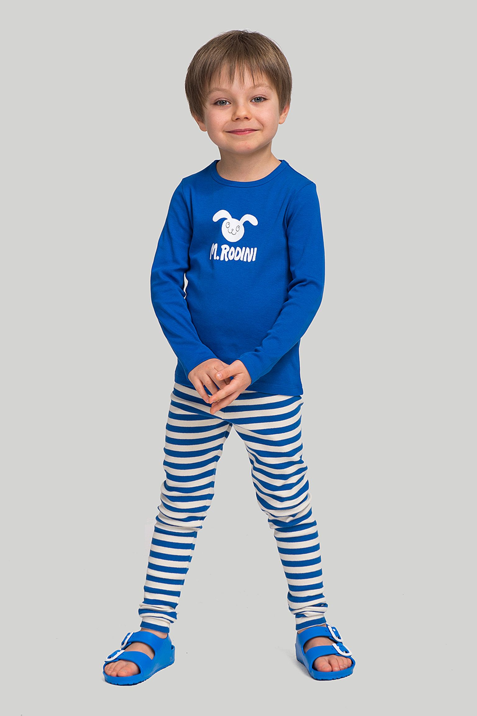 леггинсы MINI RODINI Stripe rib leggings