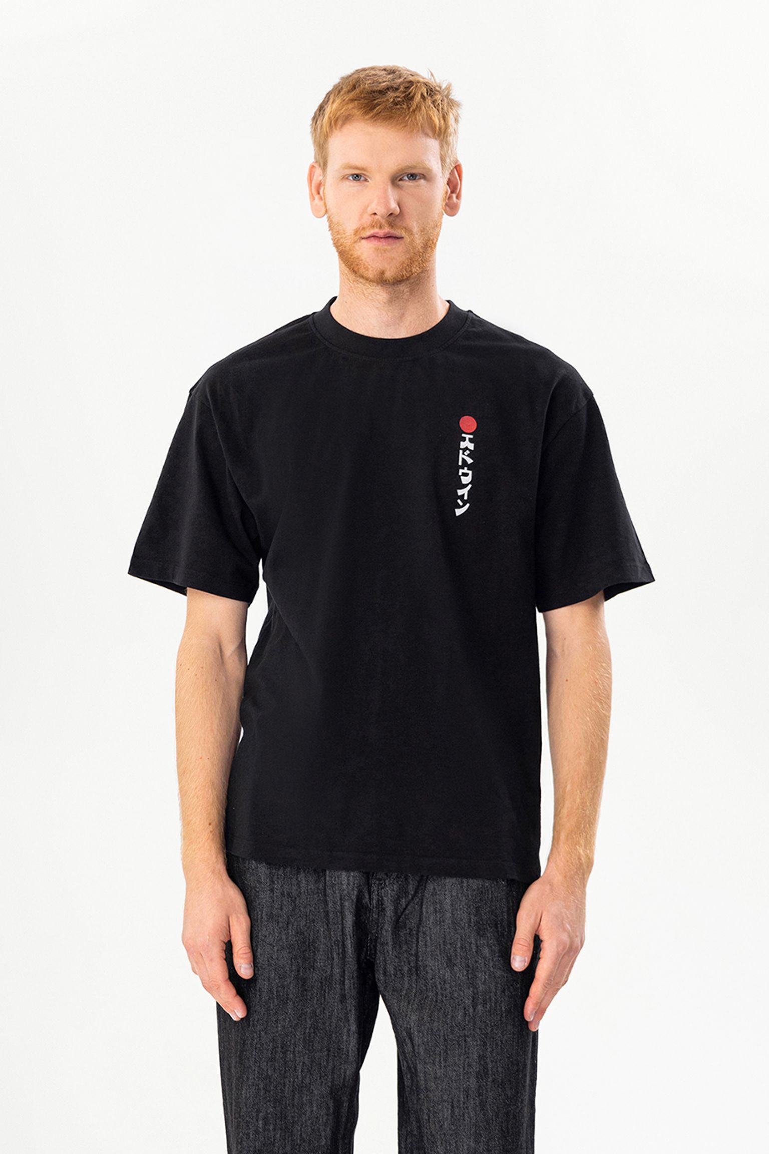 Футболка Kamifuji TS Single Jersey Black garment washed