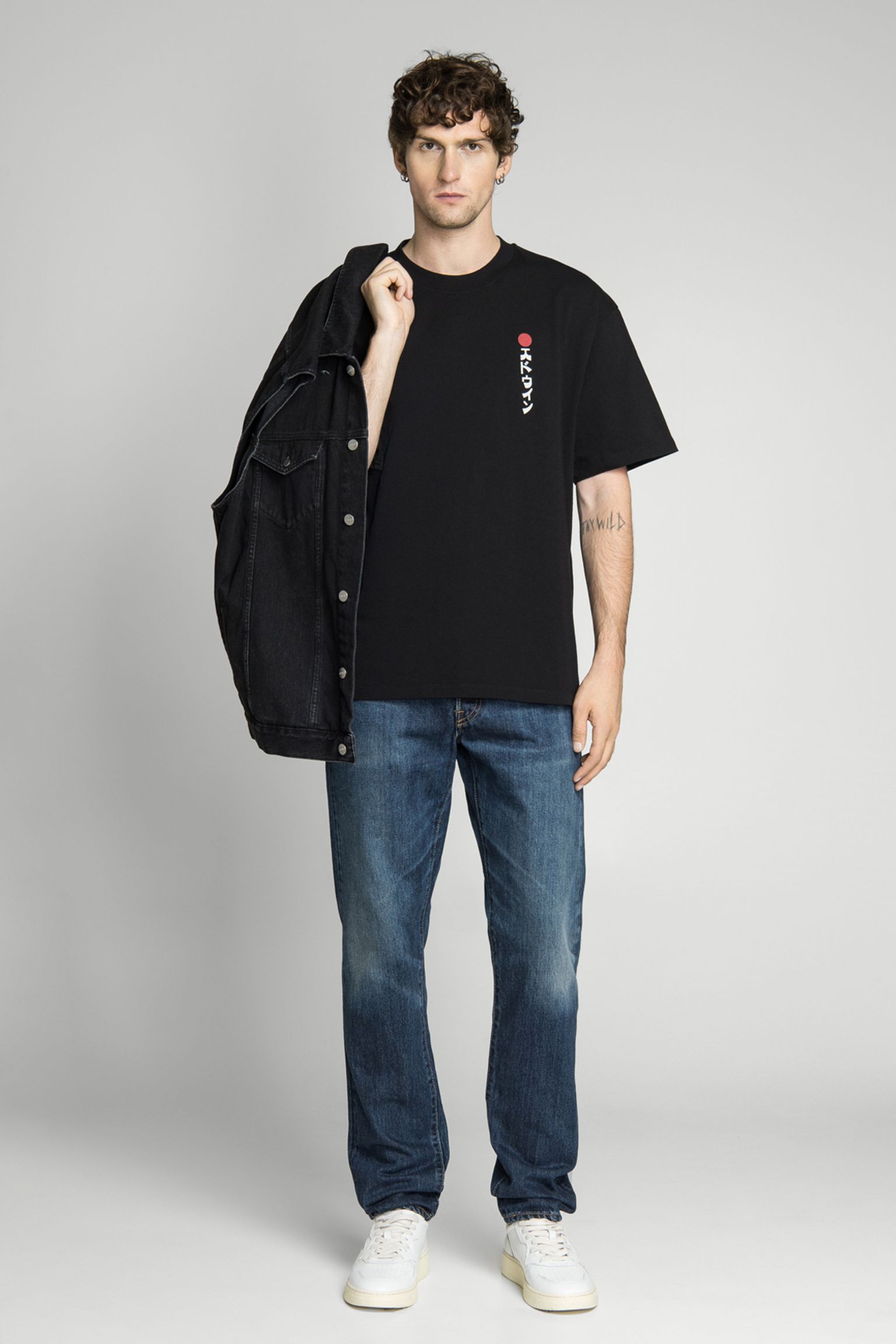 Футболка Kamifuji TS Single Jersey Black garment washed купить в Украине