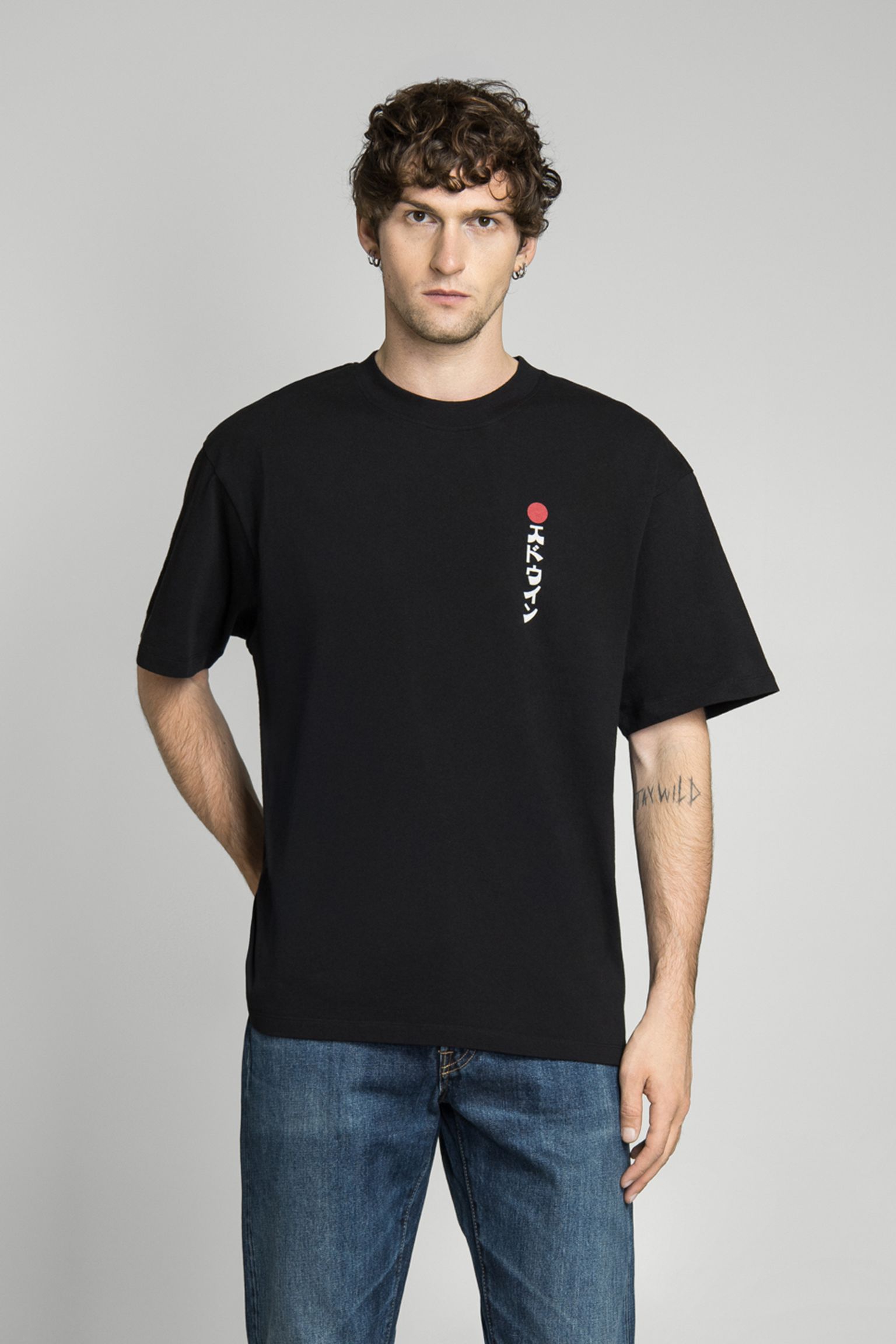 Футболка Kamifuji TS Single Jersey Black garment washed с доставкой