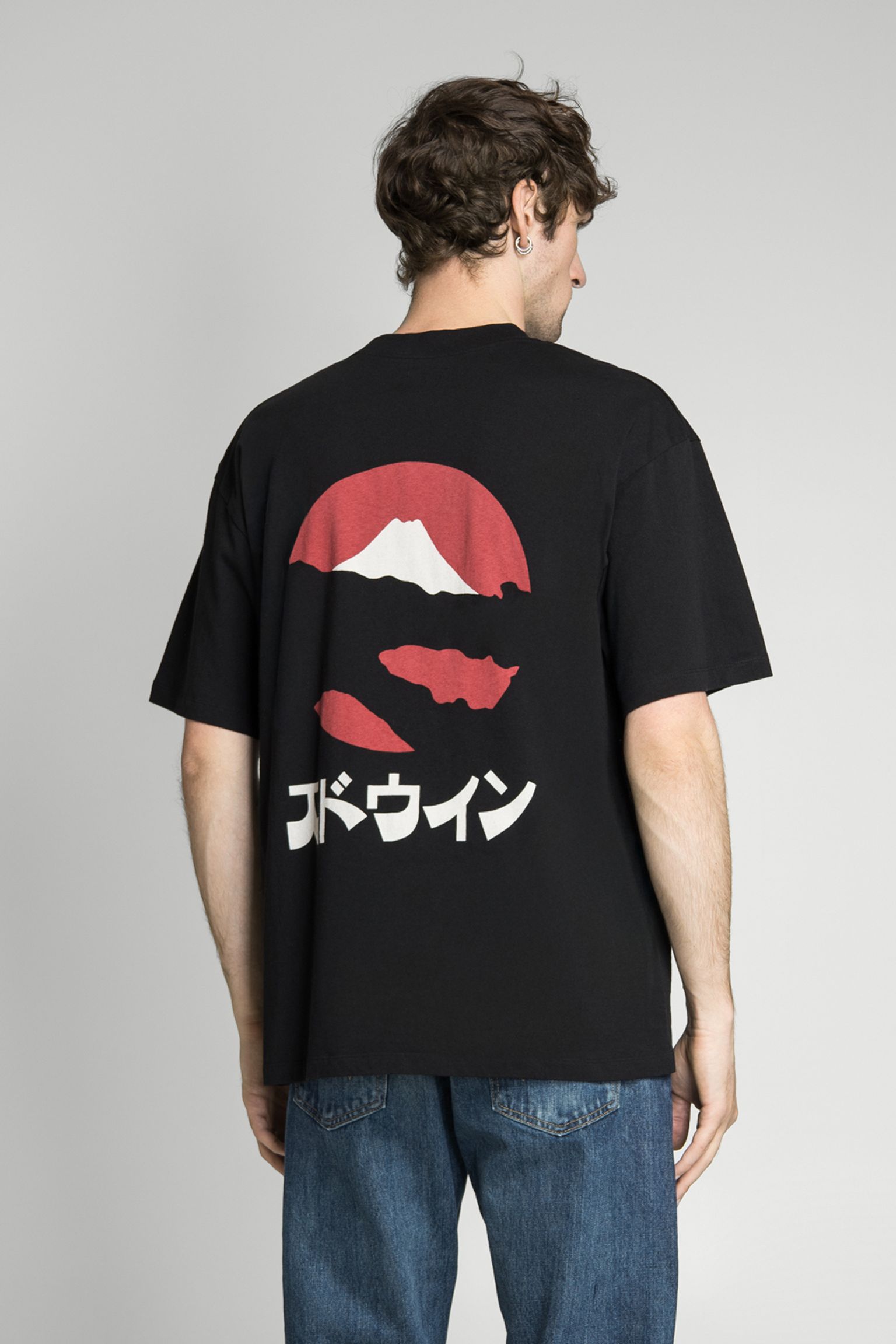 Стильные Футболка Kamifuji TS Single Jersey Black garment washed