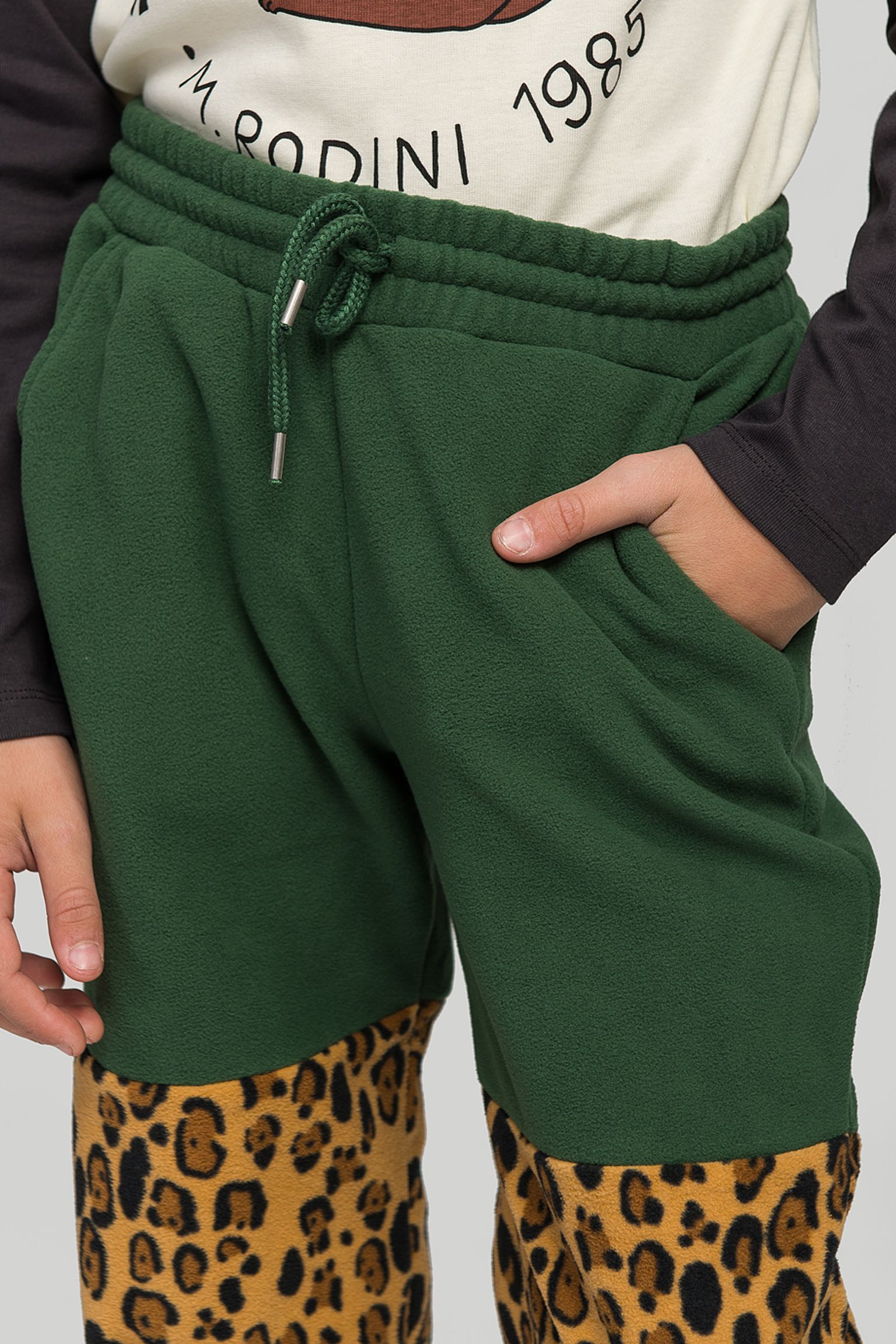 Спортивные брюки MINI RODINI KIDS Fleece panel trousers з доставкою
