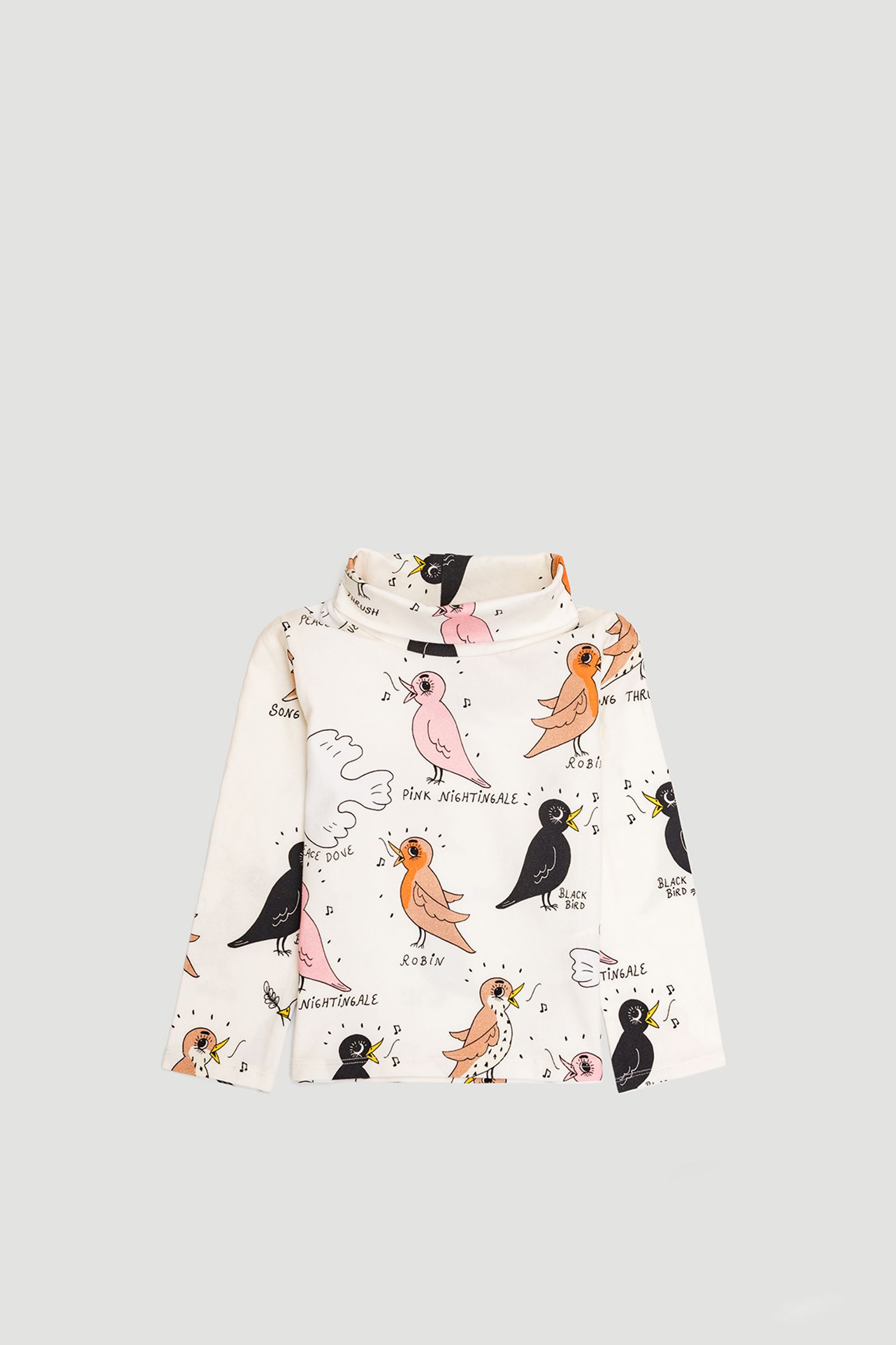 Гольф MINI RODINI KIDS Birdswatching aop turtleneck ls tee