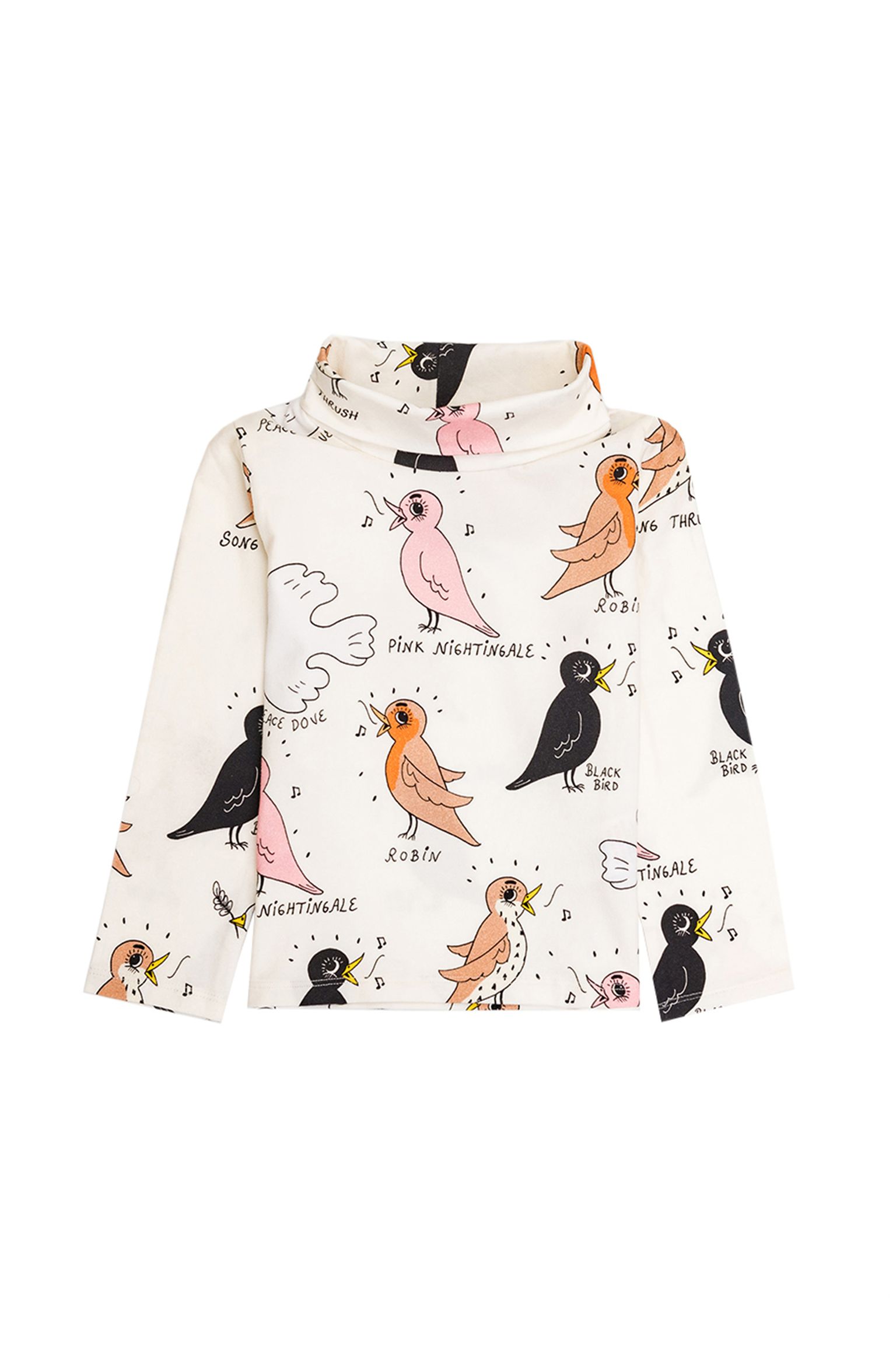 Гольф MINI RODINI KIDS Birdswatching aop turtleneck ls tee