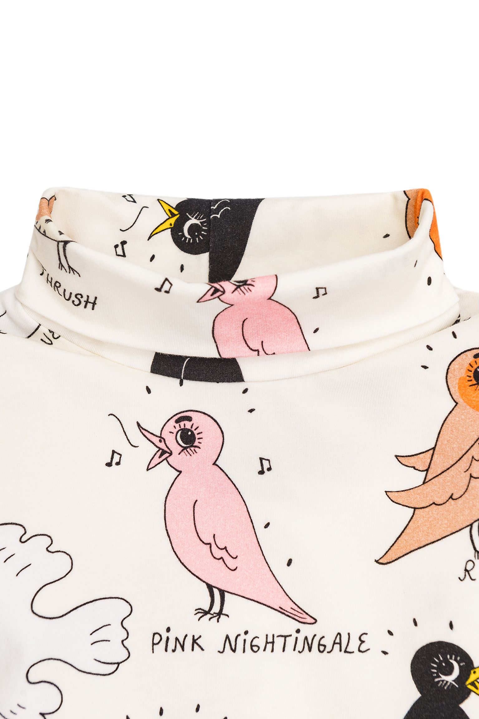 Гольф MINI RODINI KIDS Birdswatching aop turtleneck ls tee