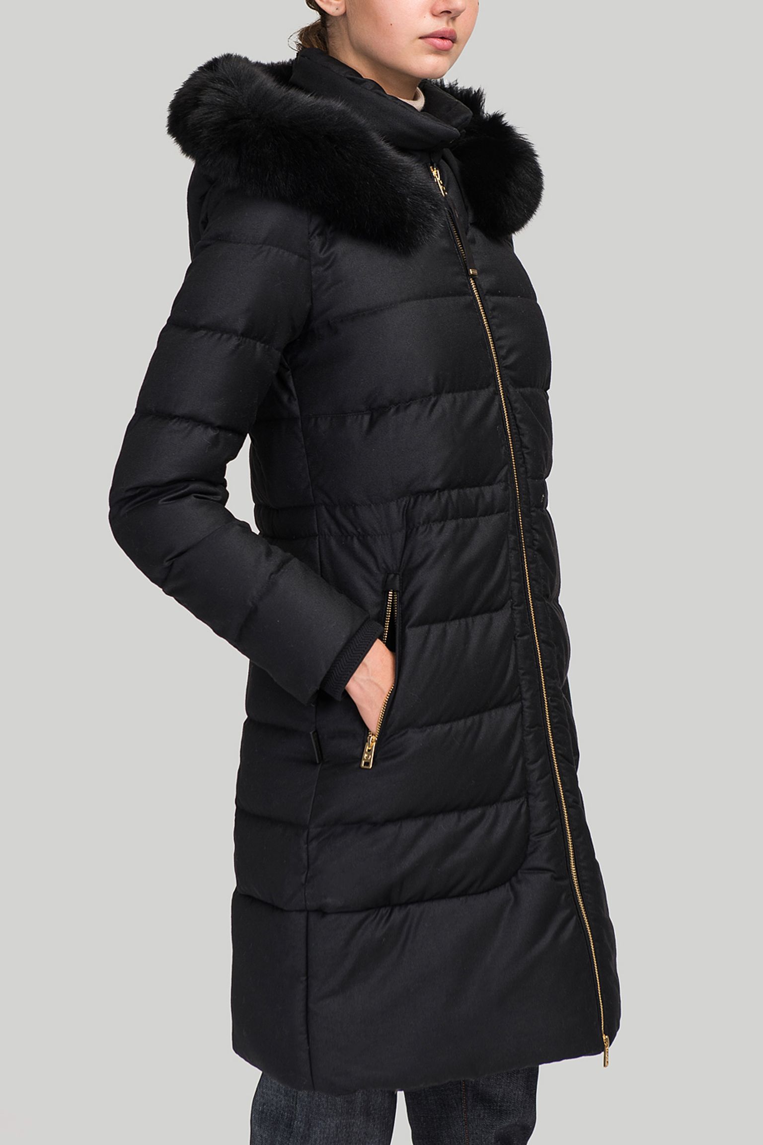 Парка  LUXURY WOOL SILK LONG PARKA