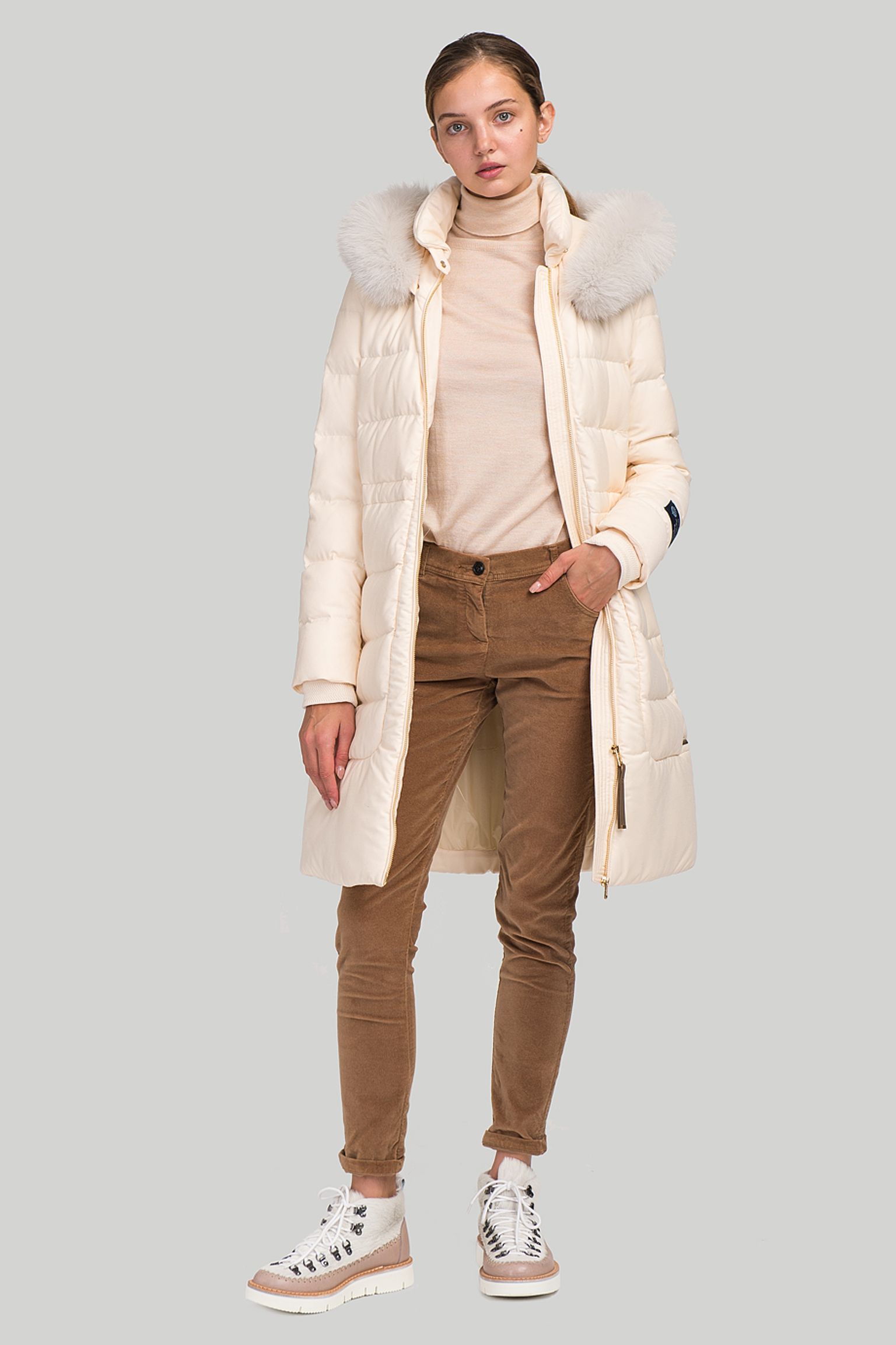 Стильные Парка LUXURY WOOL SILK LONG PARKA