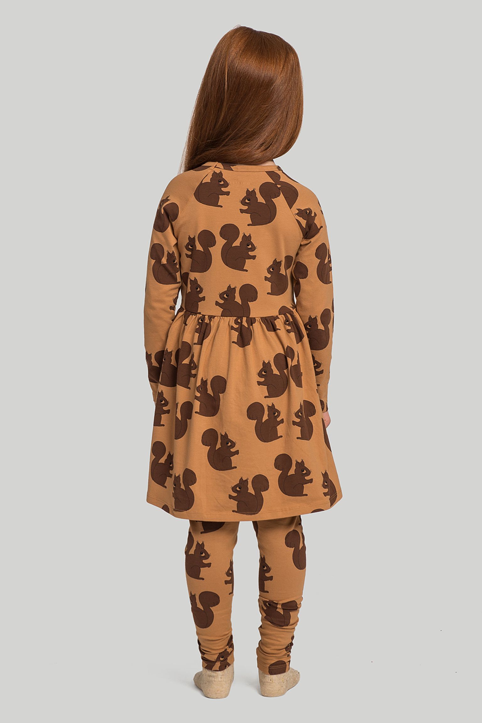 Стильные Платье MINI RODINI KIDS Squirrel aop ls dress