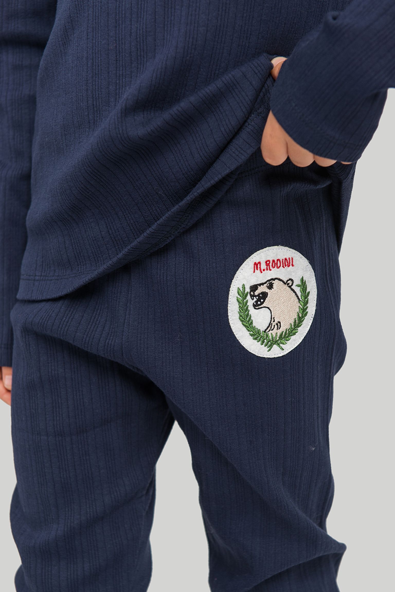 Легінси MINI RODINI KIDS Polar bear patch leggings з доставкою