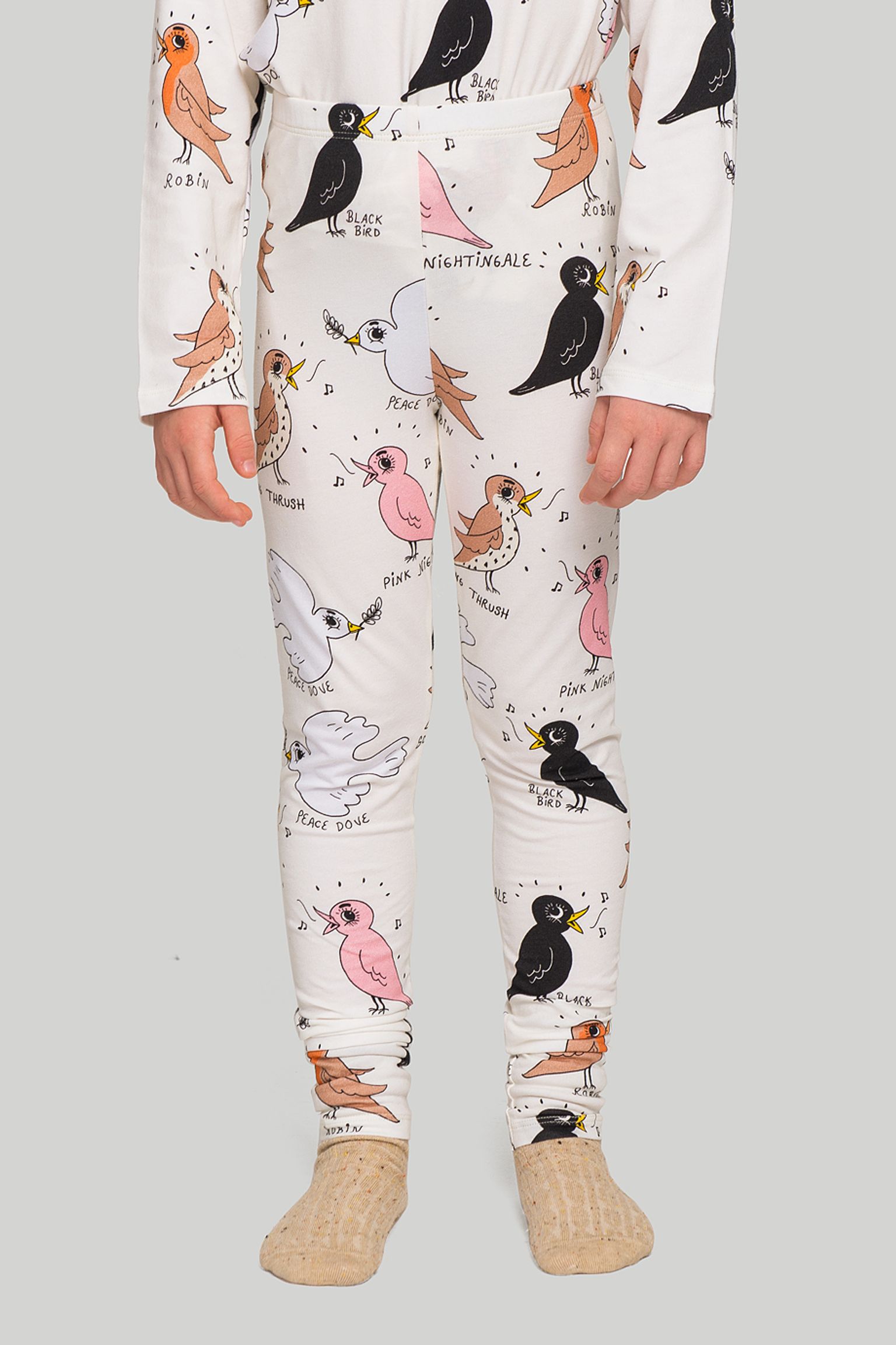Леггинсы MINI RODINI KIDS Birdswatching aop leggings купить