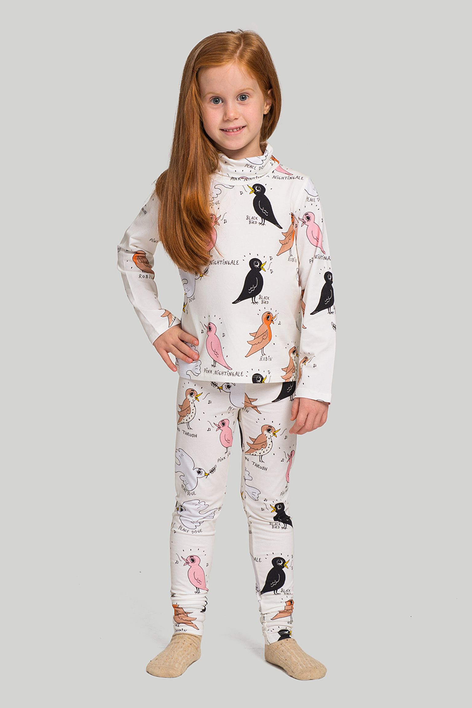 Леггинсы MINI RODINI KIDS Birdswatching aop leggings купить в Украине