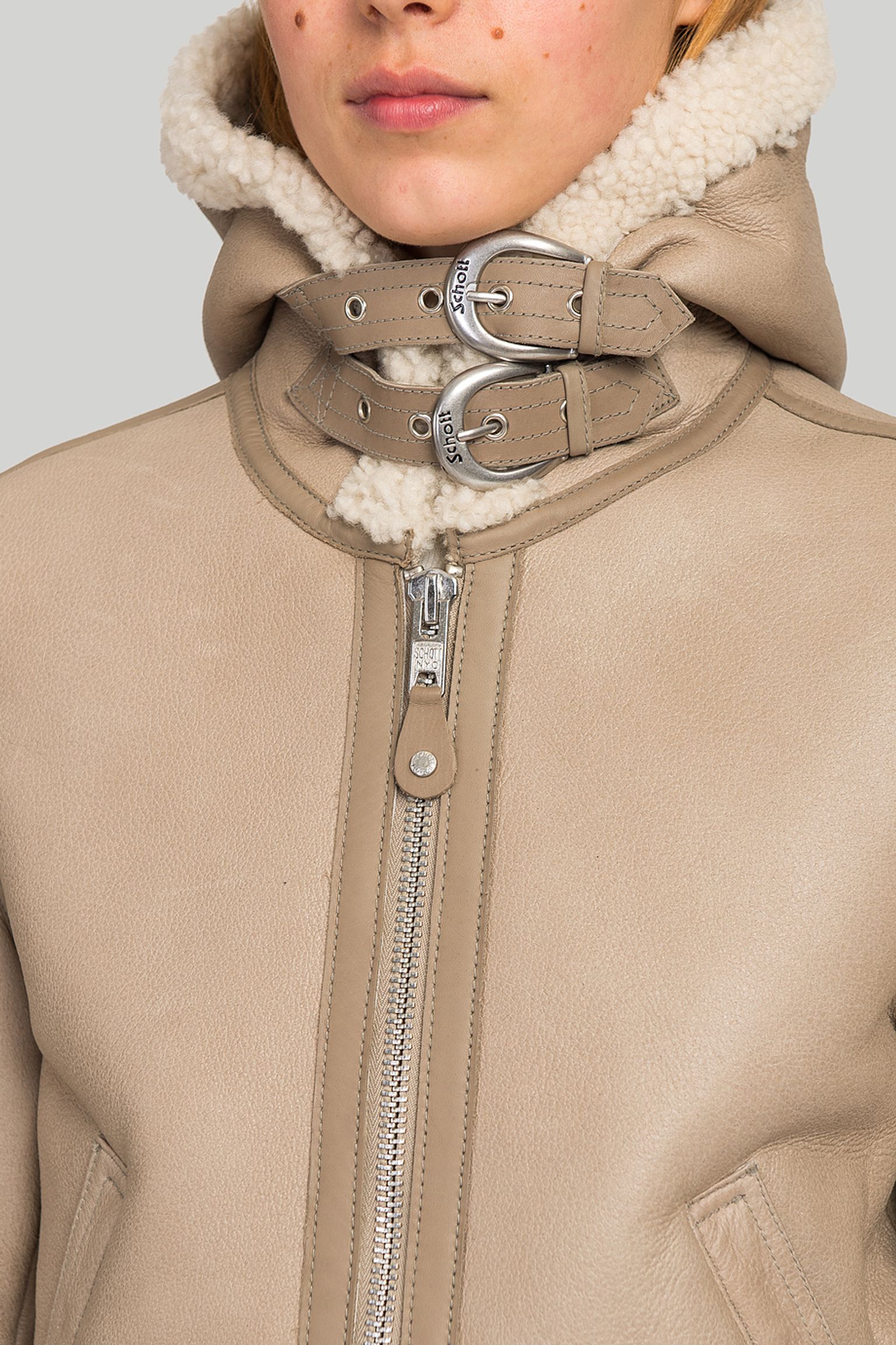 Куртка   HOODED B-3 JACKET IN SHEEP