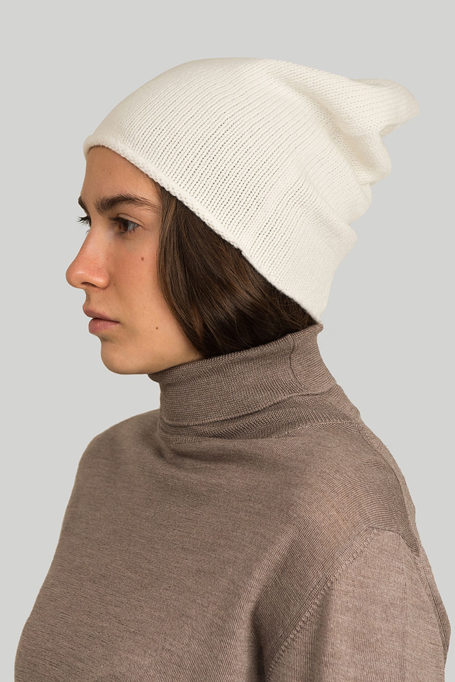 Шапка   CASHMERE ROLL TRIM JERSEY HAT