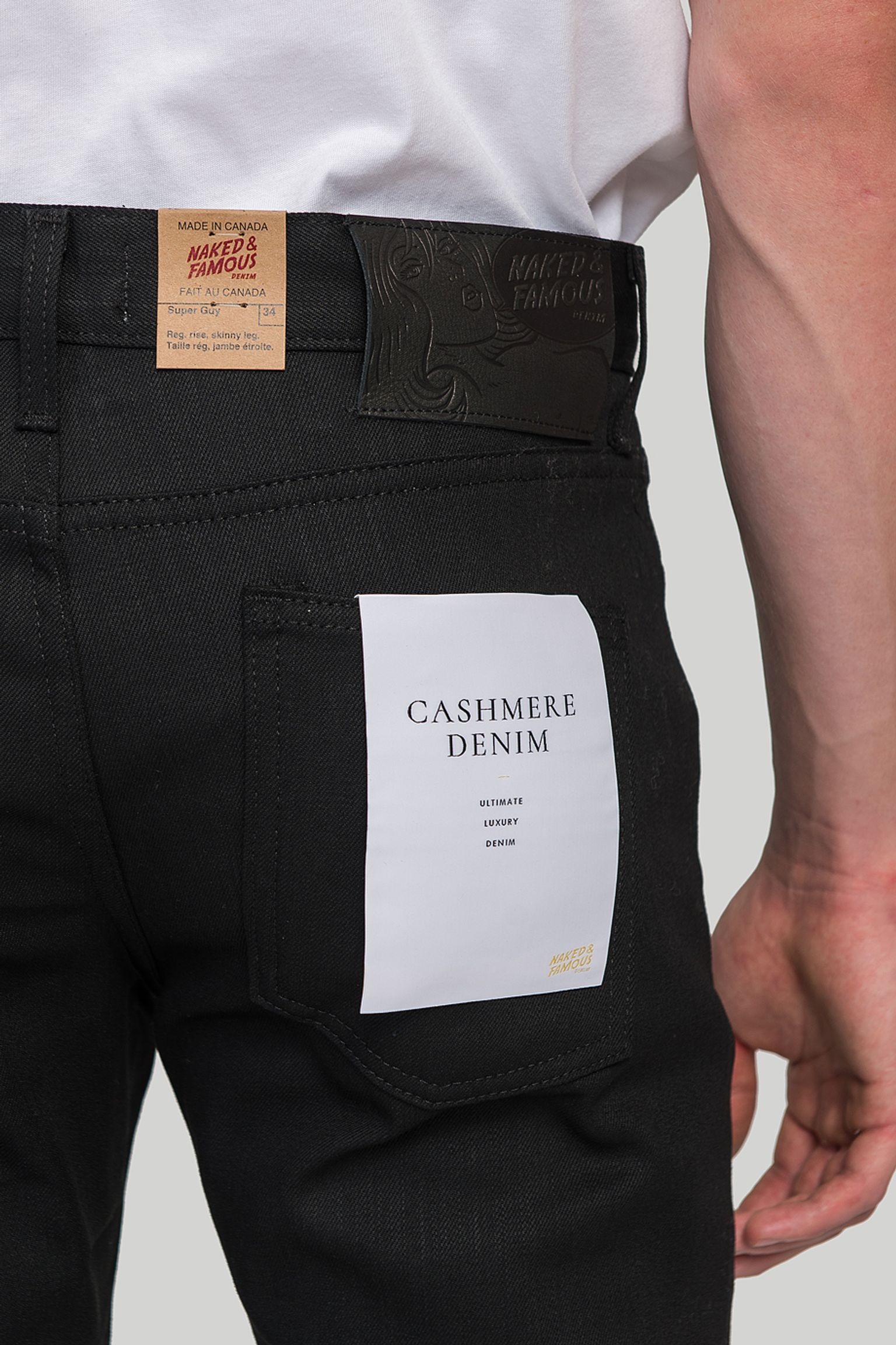 Стильные Джинсы Naked&Famous Super Guy Black Cashmere
