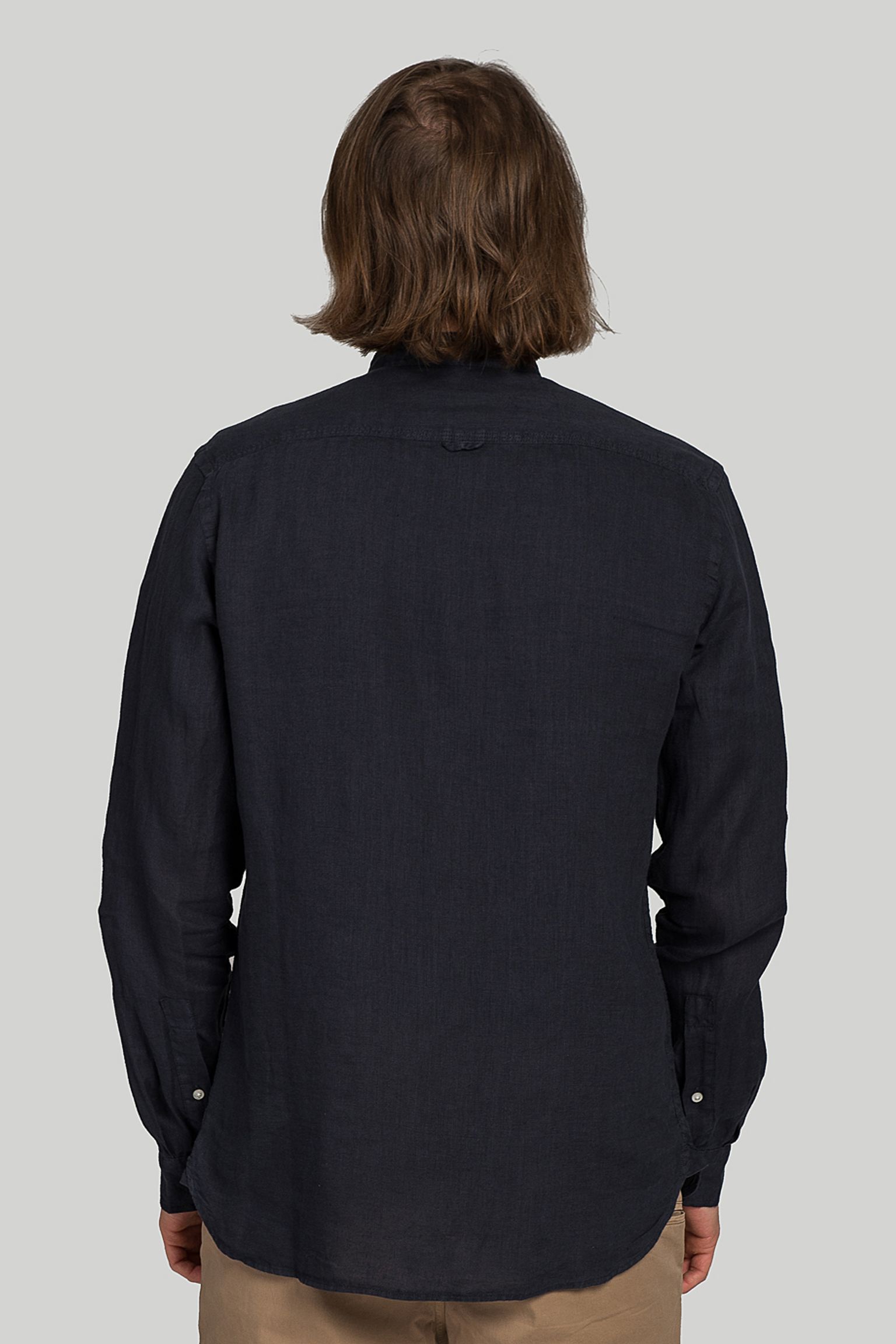 Сорочка Woolrich BAND COLLAR LINEN SHIRT