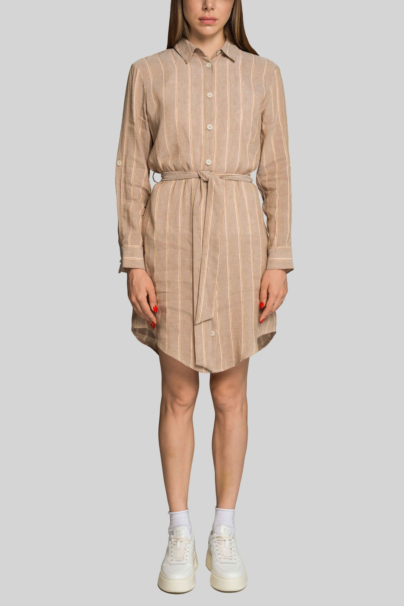 Стильные Платье  Woolrich FLUID STRIPE DRESS