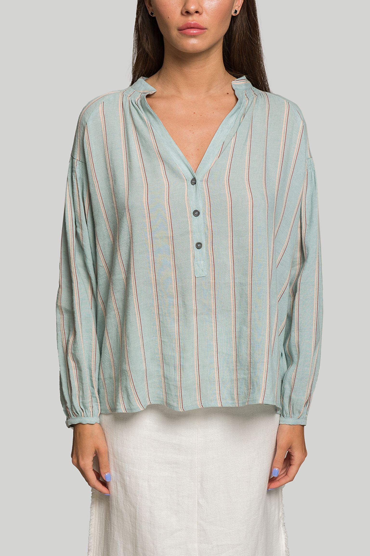 Блузка Woolrich FLUID STRIPE BLOUSE з доставкою