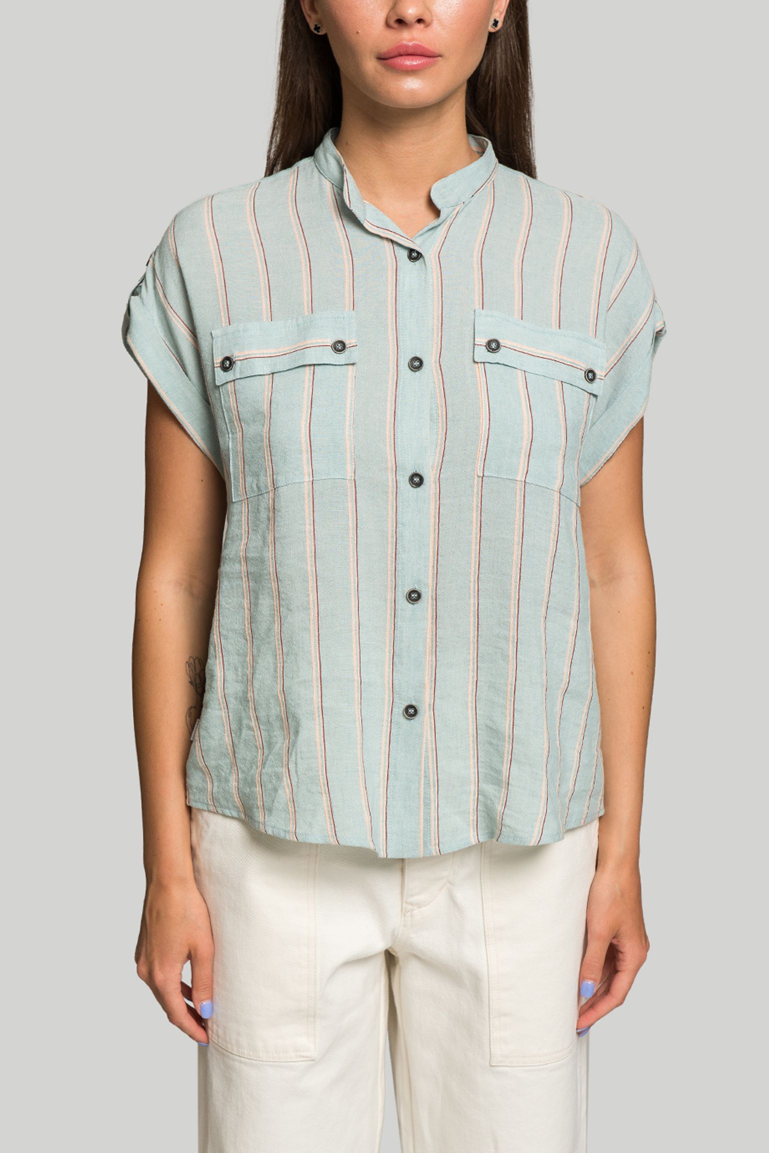 Сорочка Woolrich FLUID STRIPE SHIRT з доставкою