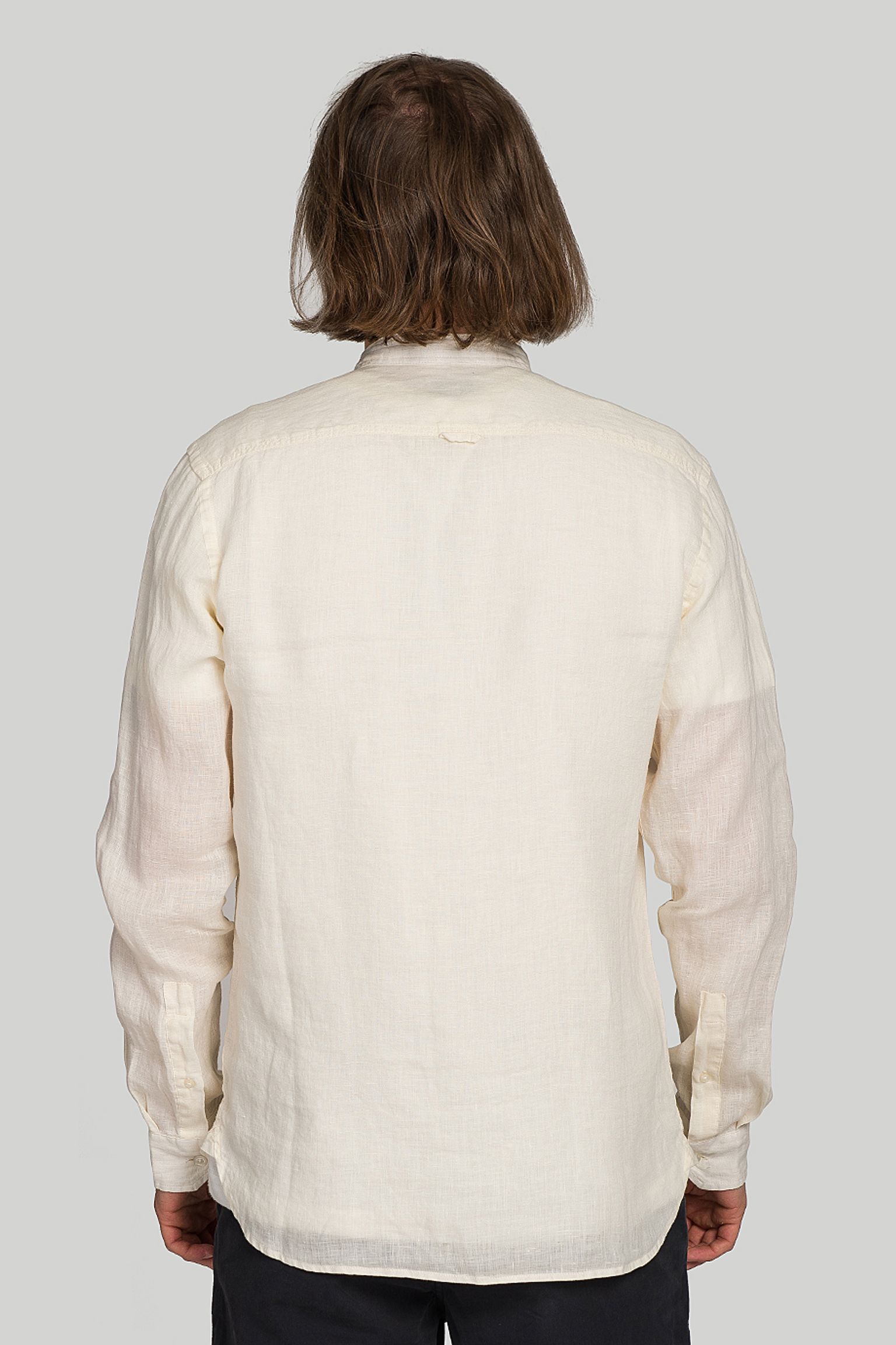 Сорочка Woolrich BAND COLLAR LINEN SHIRT