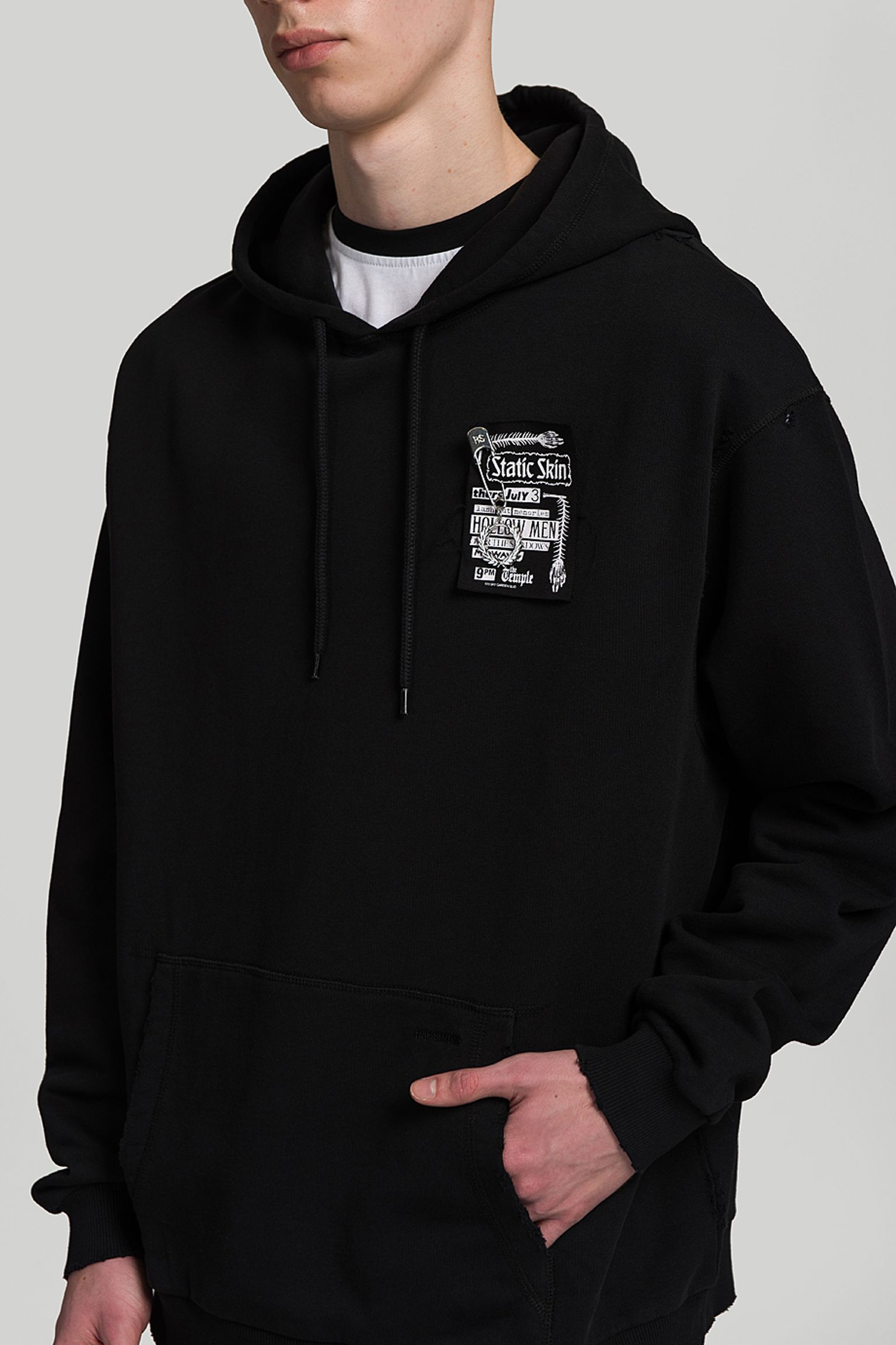 Широкий выбор Худи Fred Perry Distressed Hooded Sweatshirt