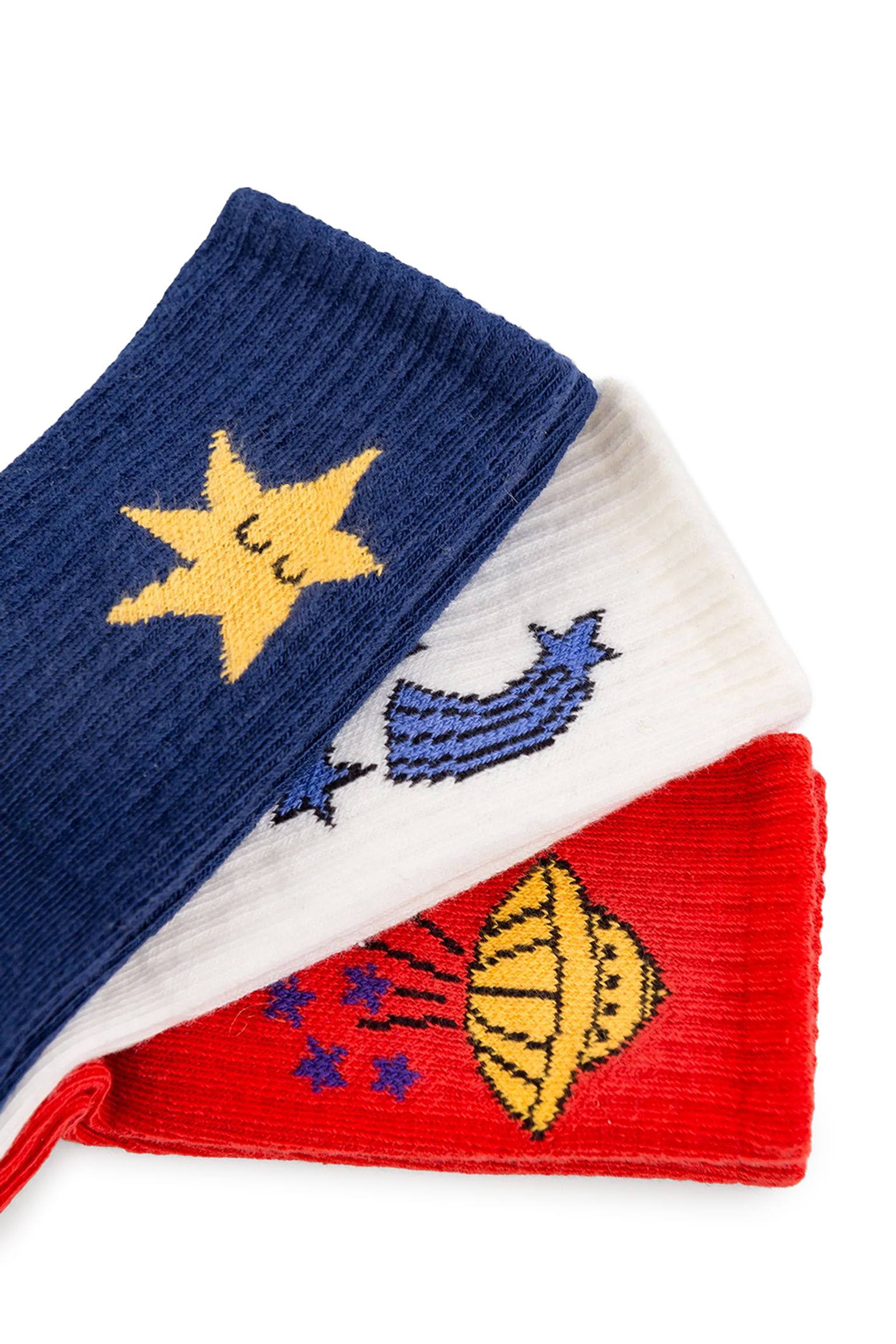 Носки MINI RODINI KIDS Ufo socks 3-pack купить в Украине