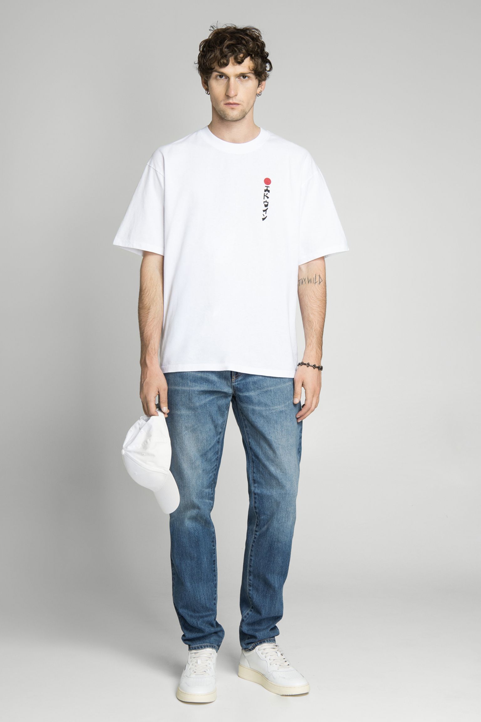 Футболка Kamifuji TS Single Jersey White garment washed