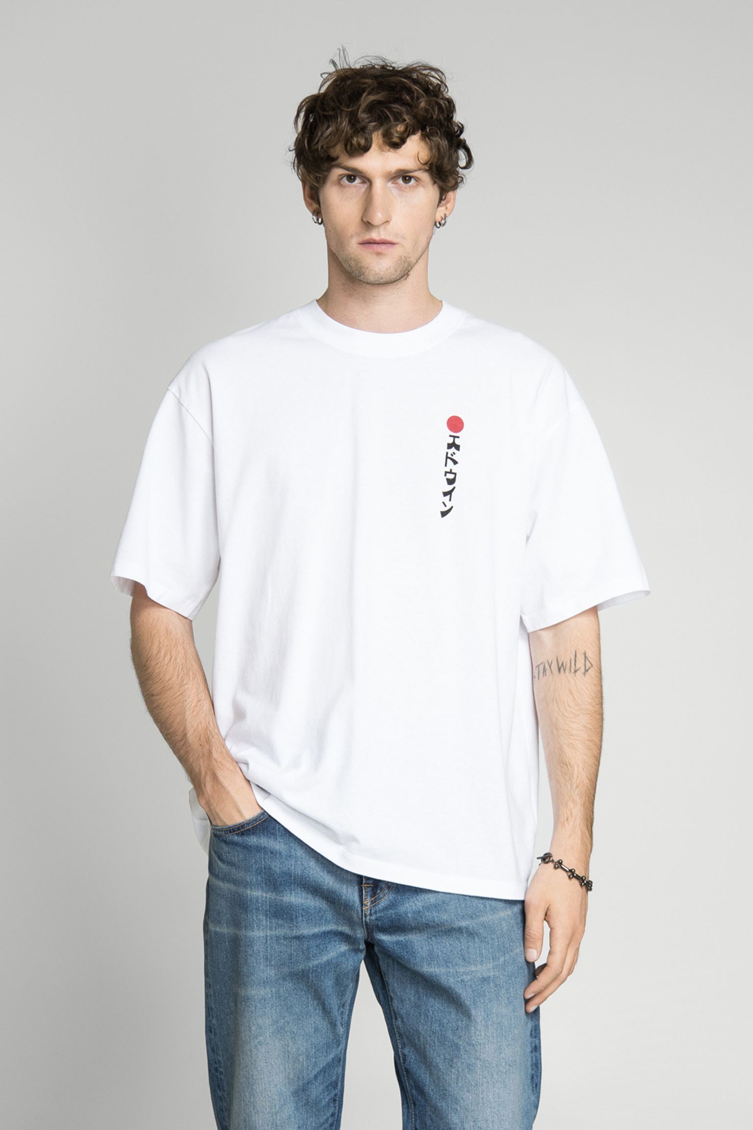 Футболка Kamifuji TS Single Jersey White garment washed