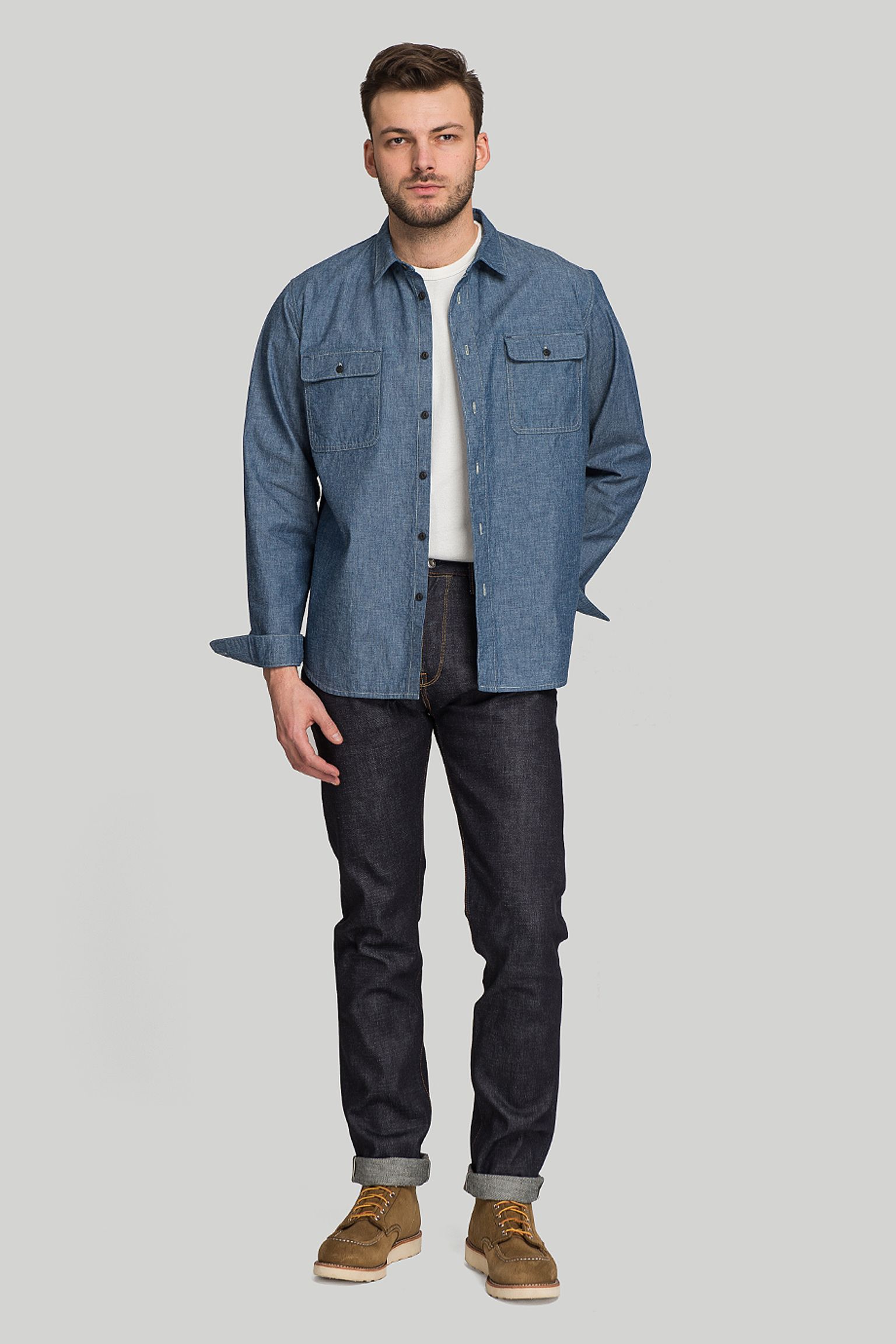 Рубашка Benzak 6 oz. selvedge chambray