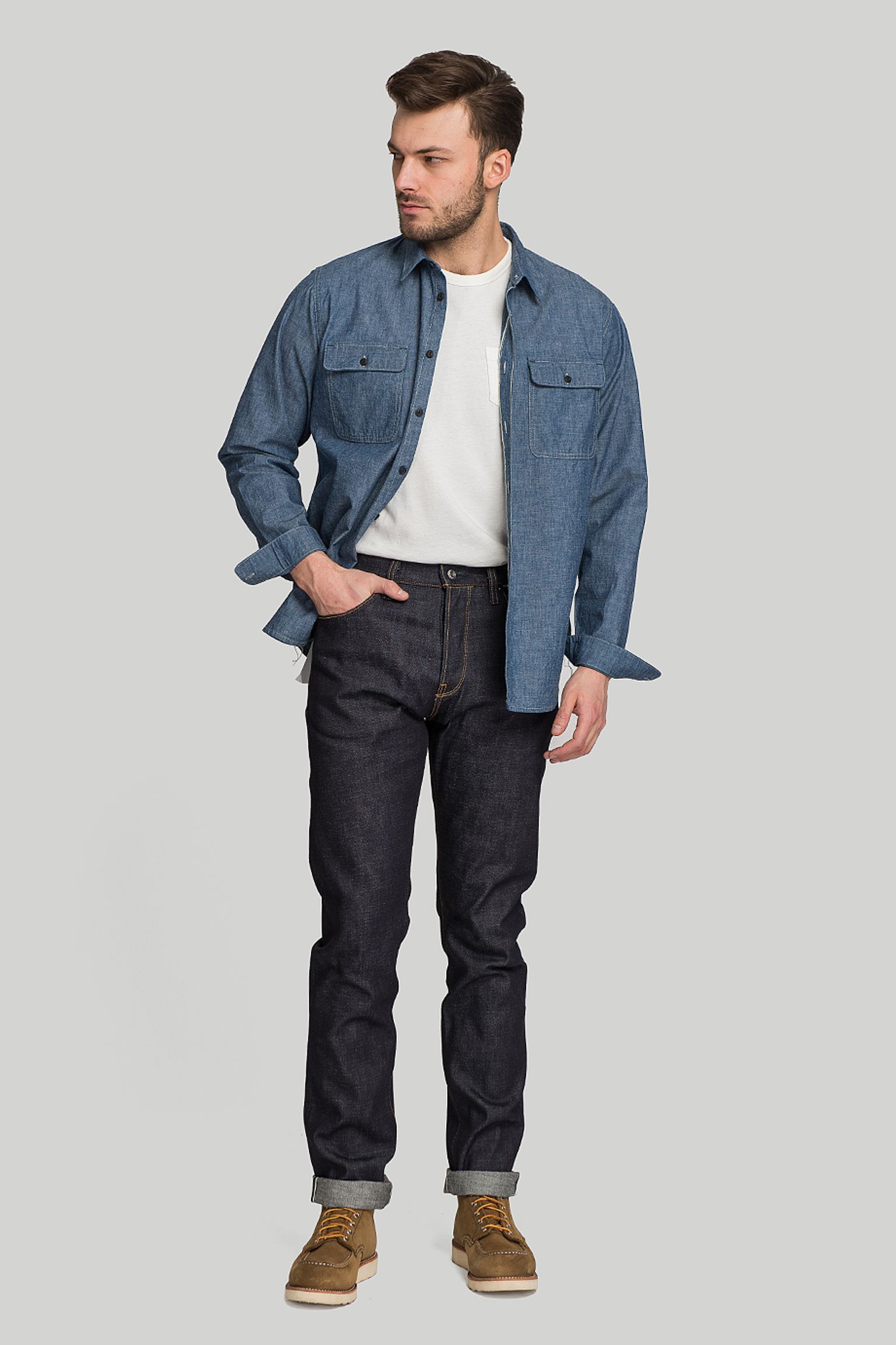 Рубашка Benzak 6 oz. selvedge chambray