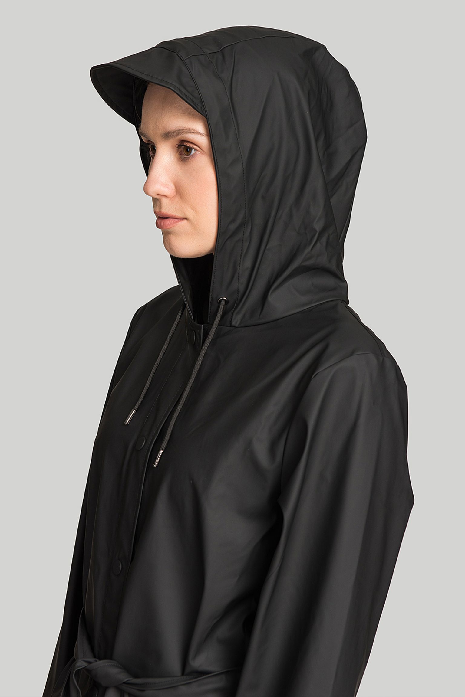 Широкий выбор Плащ    Belt Jacket Black