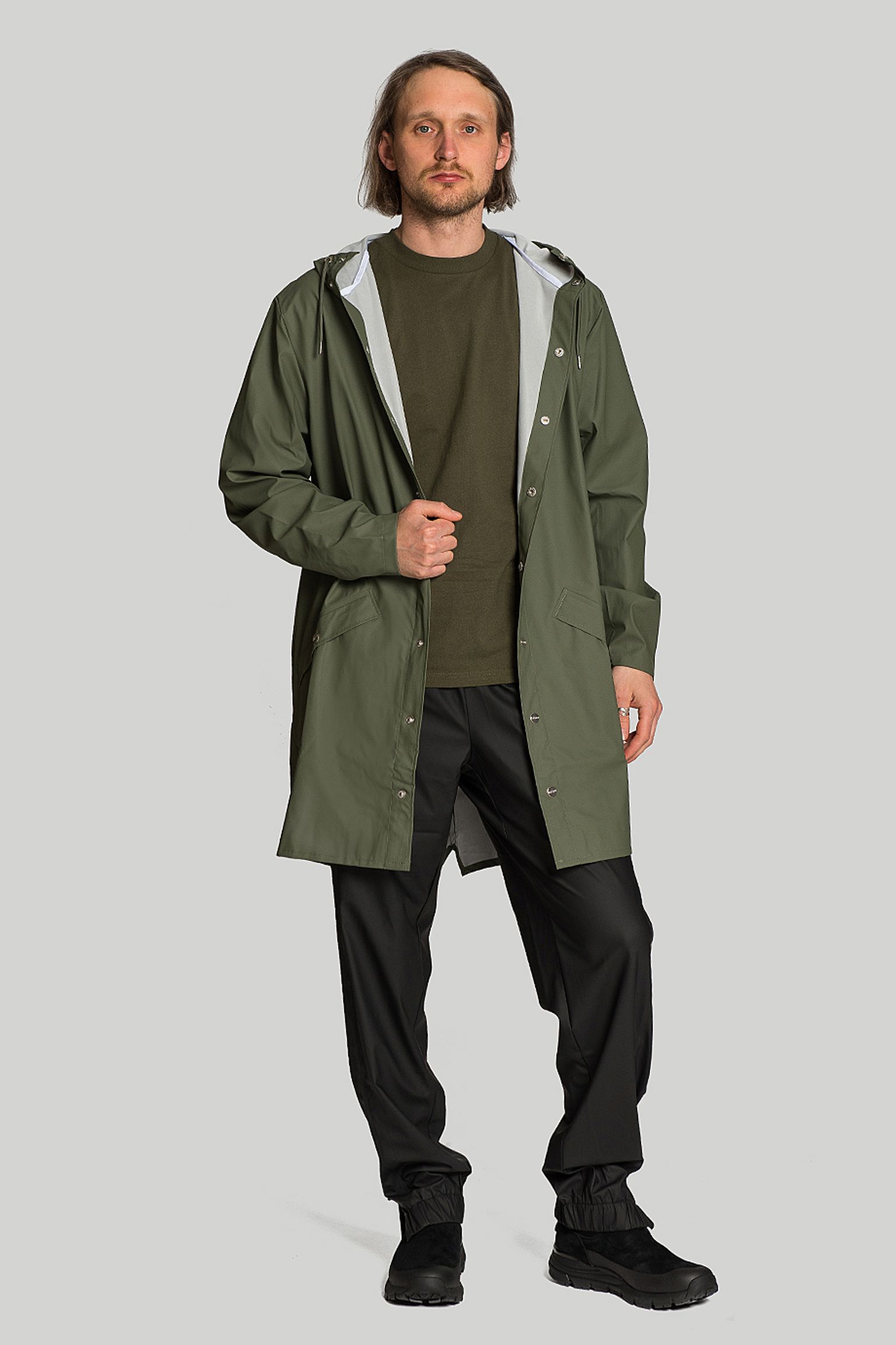 Плащ Rains Long Jacket Olive