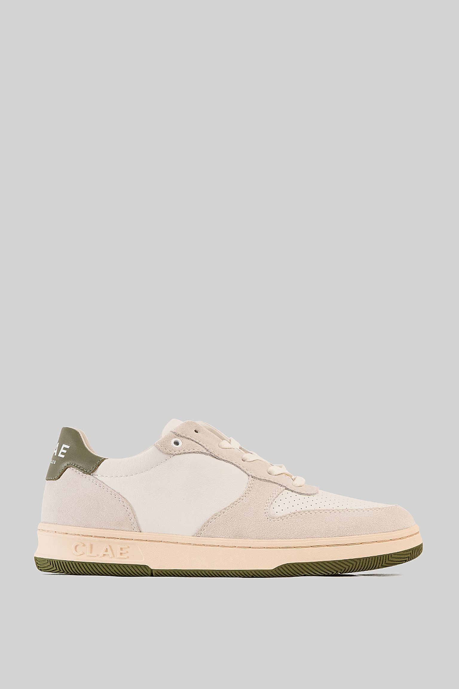 Кеды MALONE WHITE LEATHER OLIVE