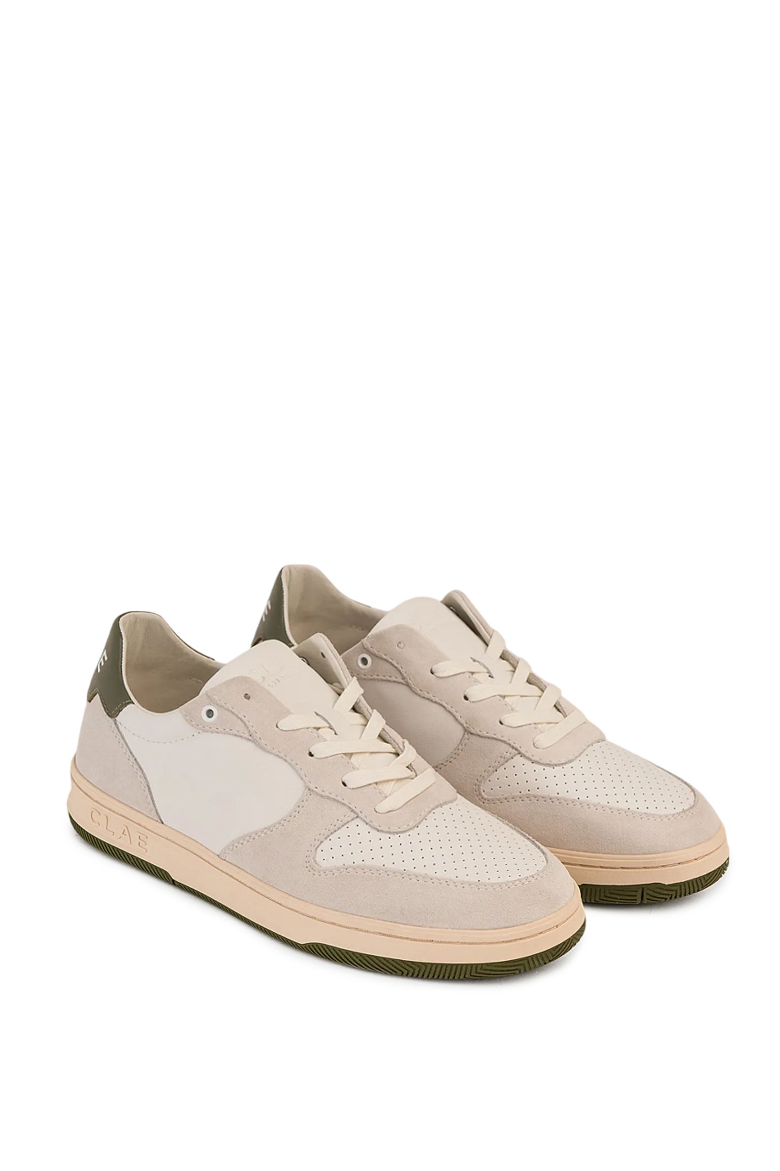 Кеди MALONE WHITE LEATHER OLIVE